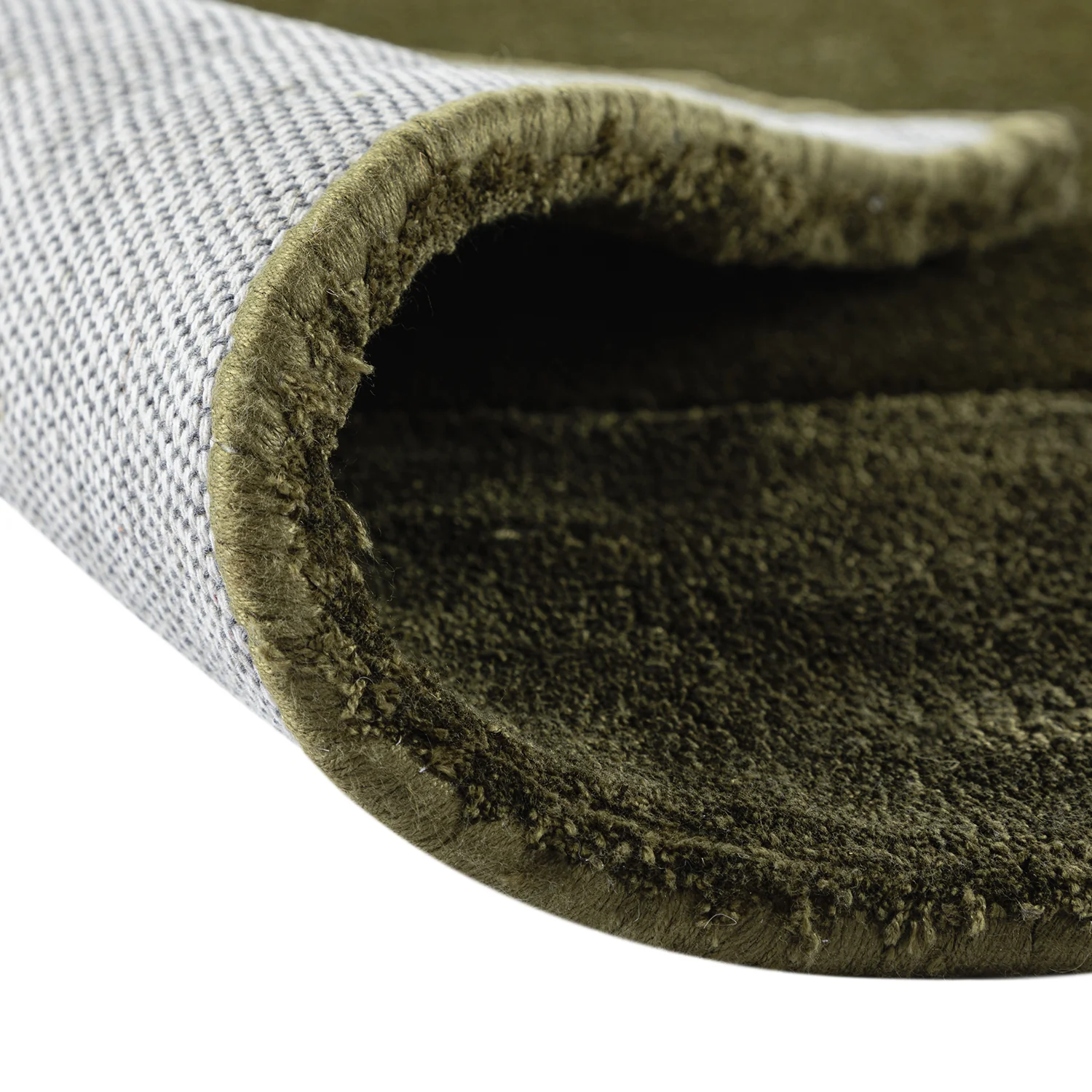 Albi Moss Green Hand Tufted Wool & Viscose Rug - Image 8