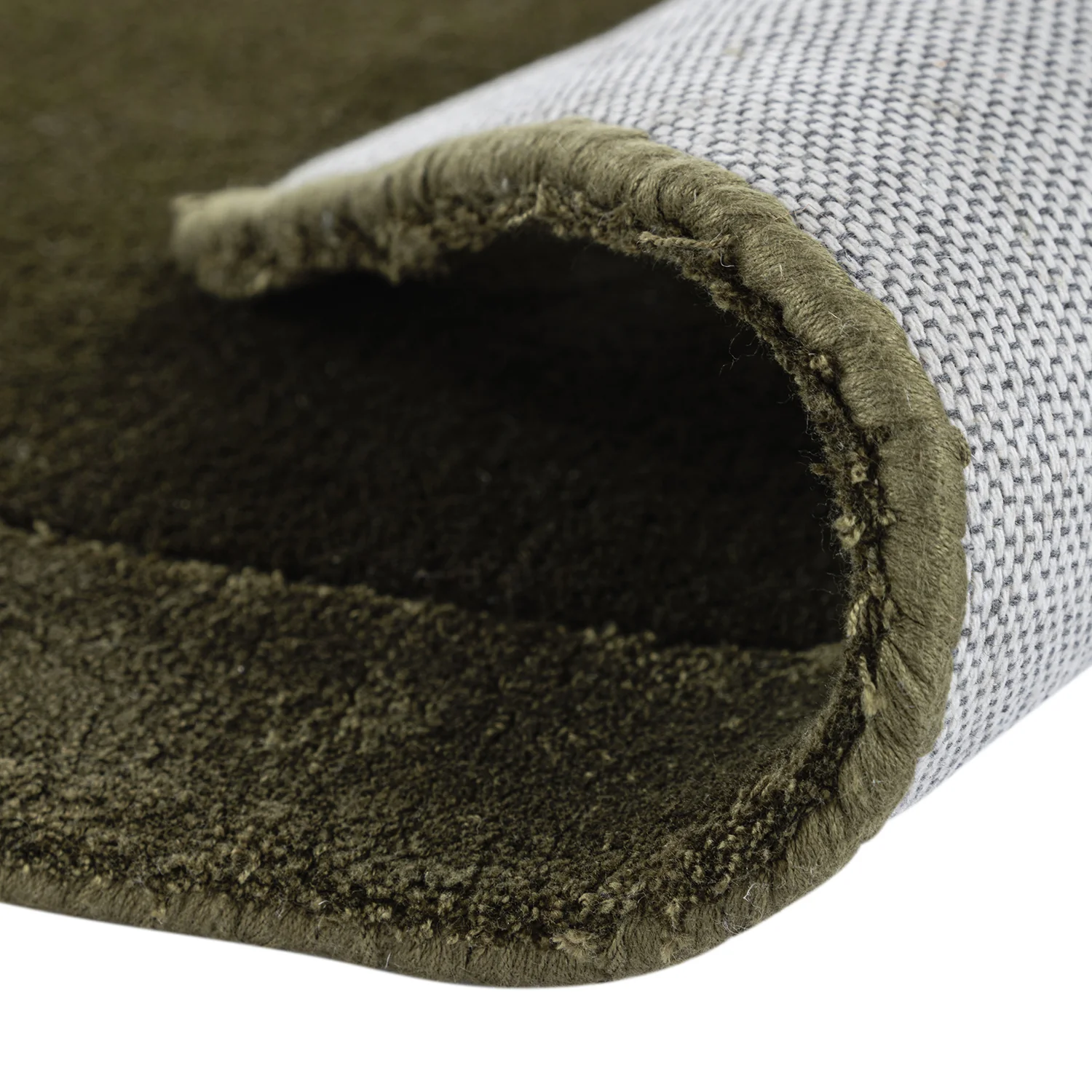 Albi Moss Green Hand Tufted Wool & Viscose Runner - Image 5