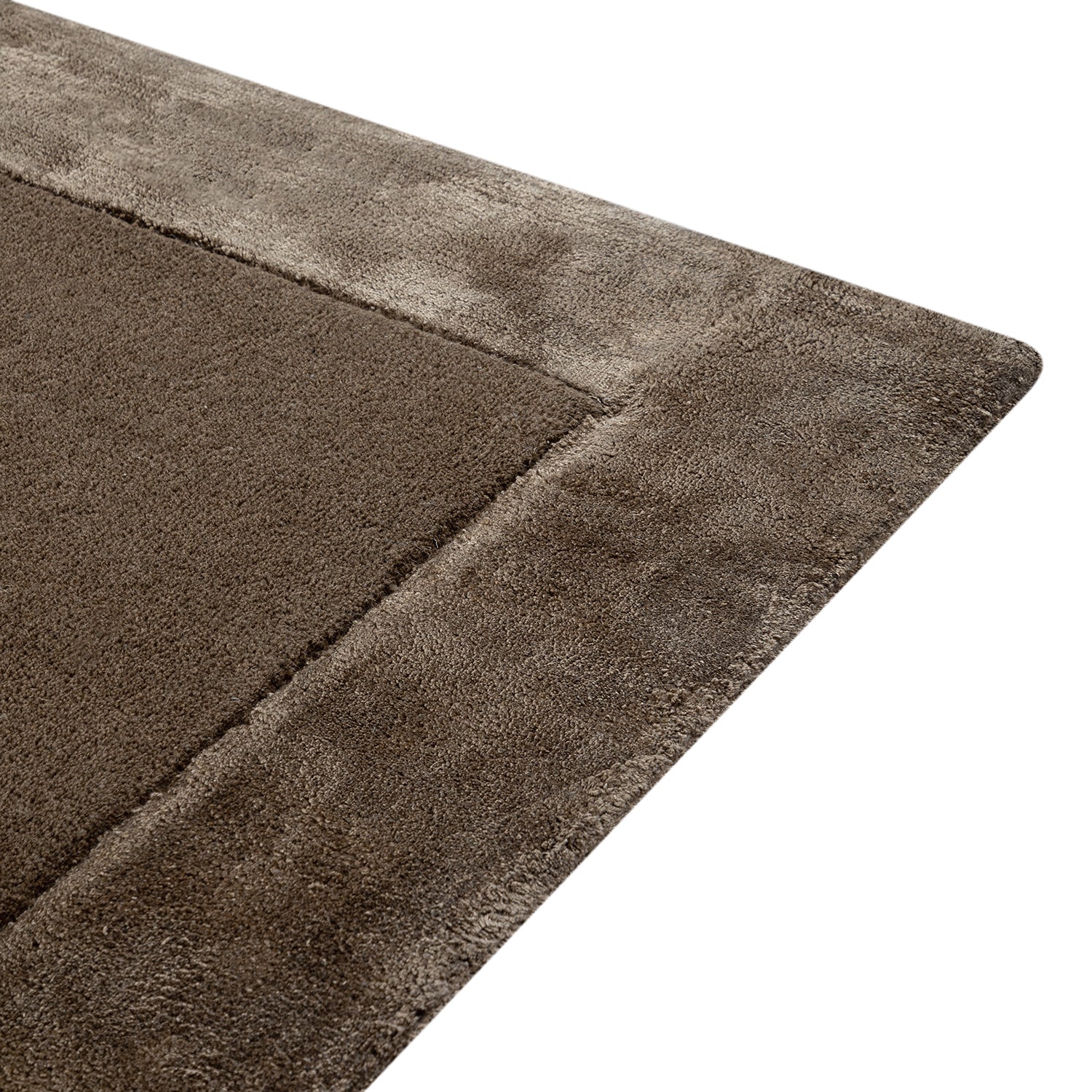 Albi Taupe Hand Tufted Wool & Viscose Rug - Image 4