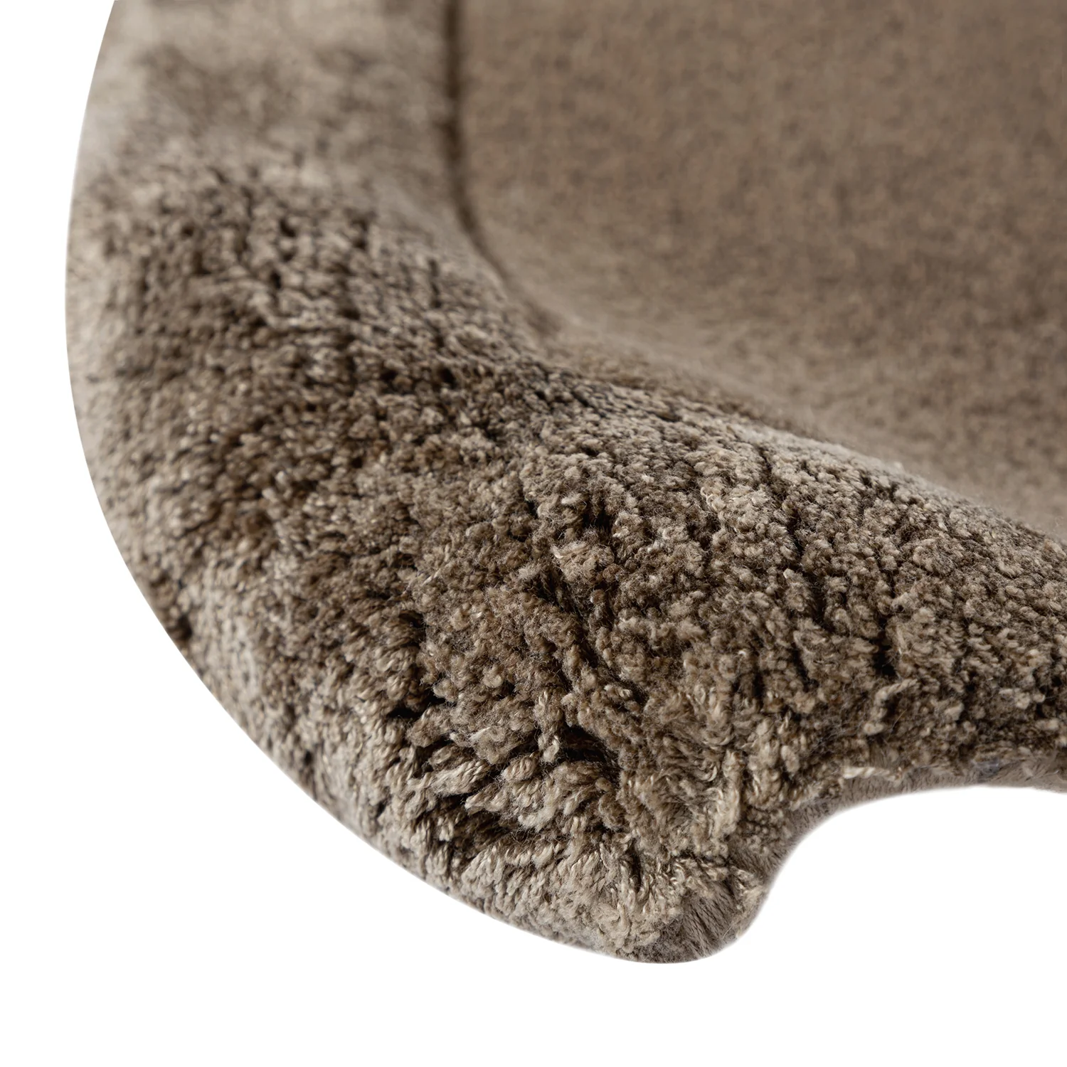 Albi Taupe Hand Tufted Wool & Viscose Runner - Image 6