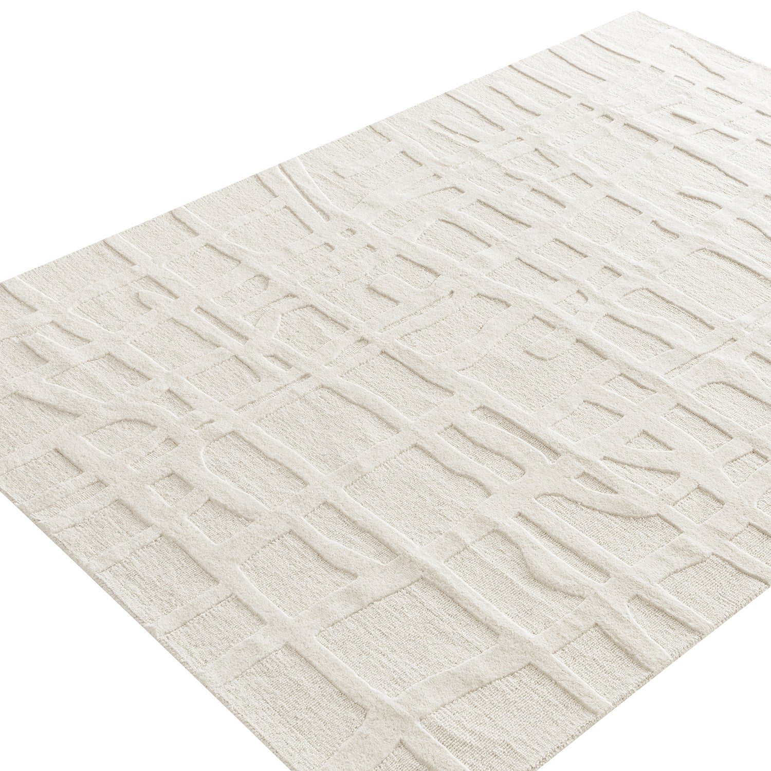 Alessio Ivory Hand Tufted Wool Rug - Image 3