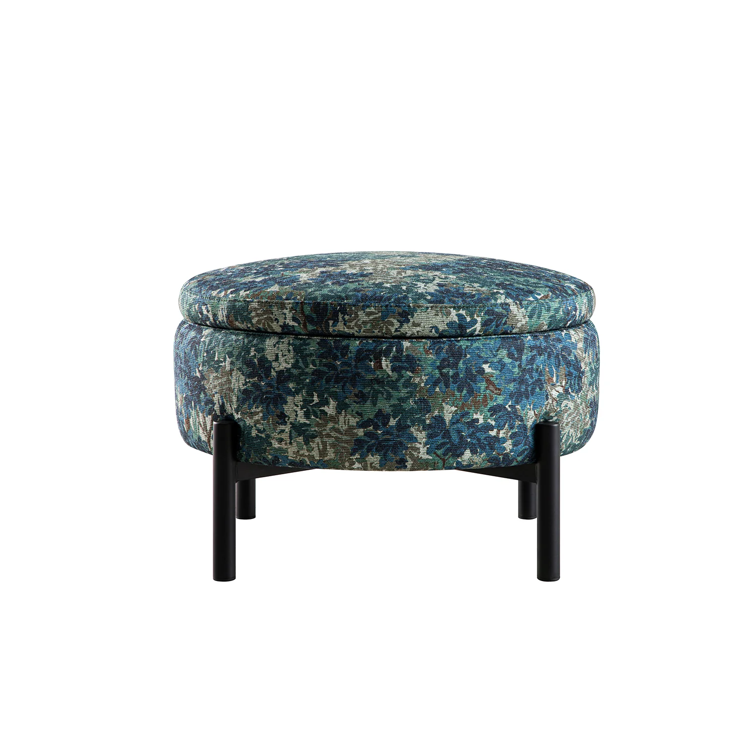 Amboise Round Storage Pouffe, Julien Linen Blend - Image 10