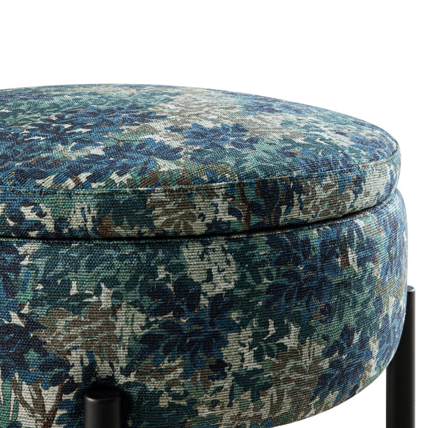 Amboise Round Storage Pouffe, Julien Linen Blend - Image 12