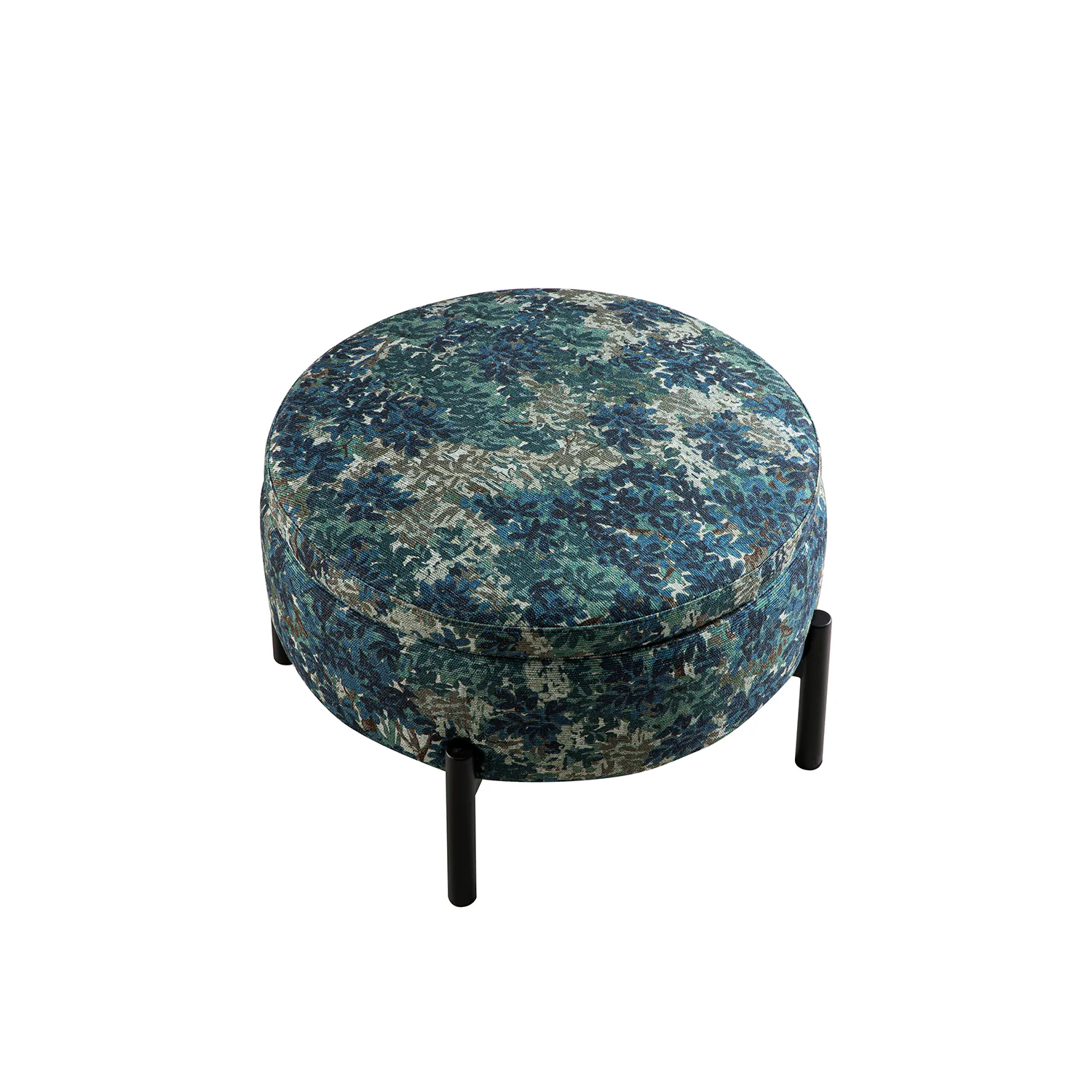 Amboise Round Storage Pouffe, Julien Linen Blend - Image 7