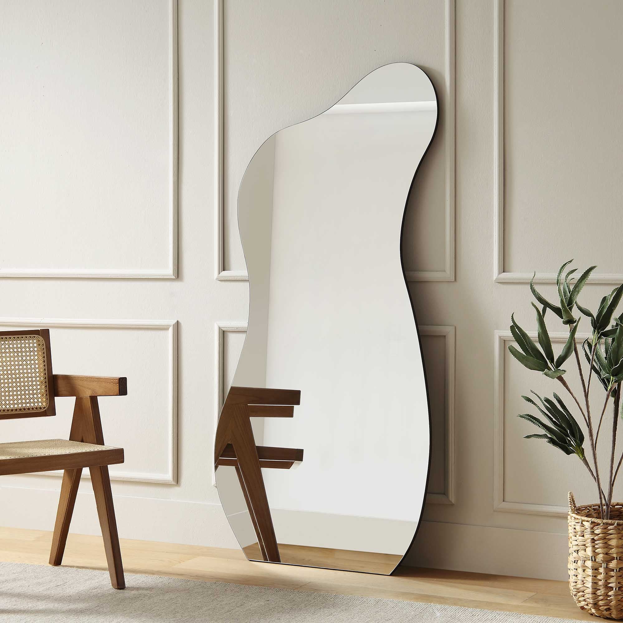 Bala Irregular Shaped Frameless Full Length Pond Mirror 170 x 80 cm
