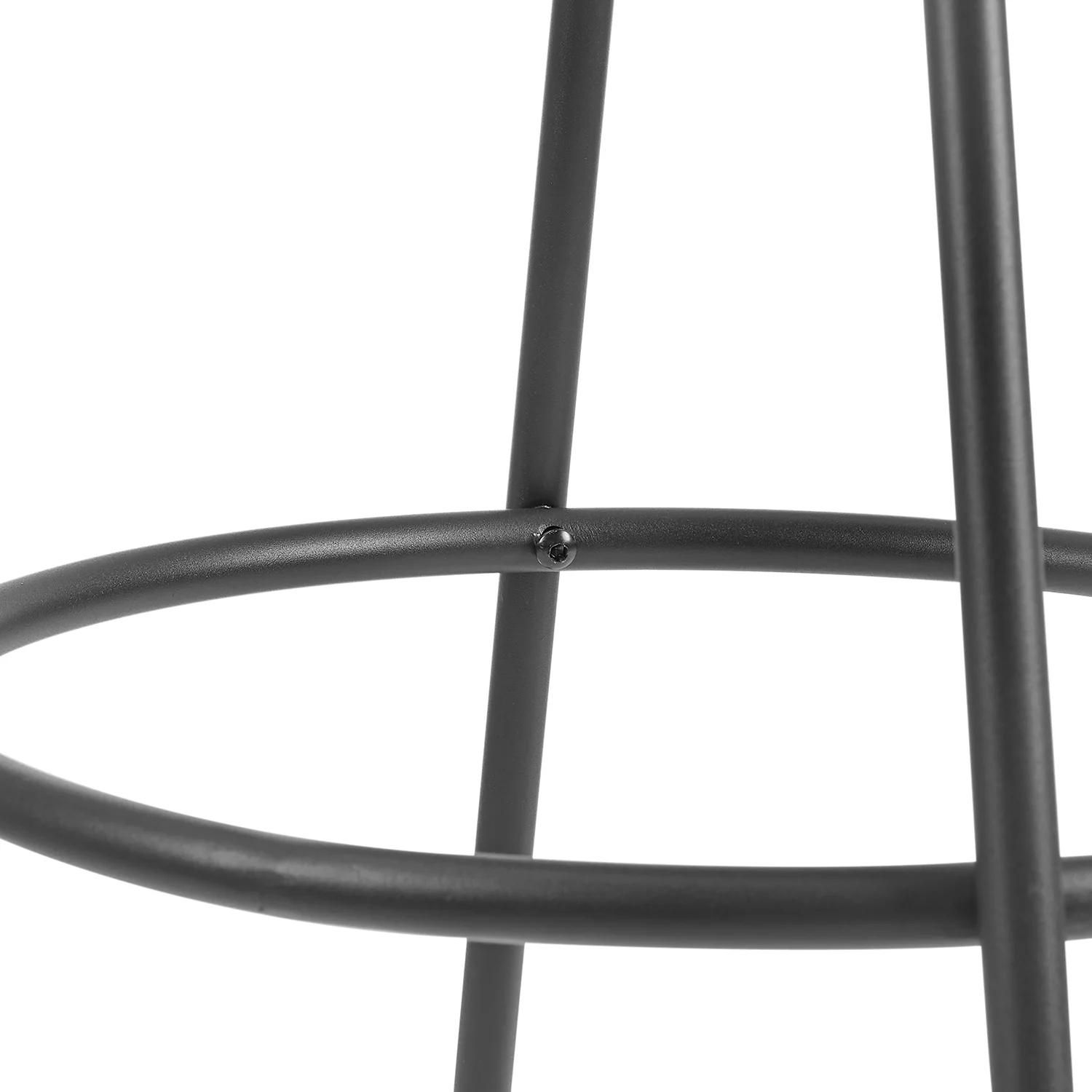 Barton Set of 2 Grey Velvet Upholstered Bar Stools with Contrast Piping - Image 9