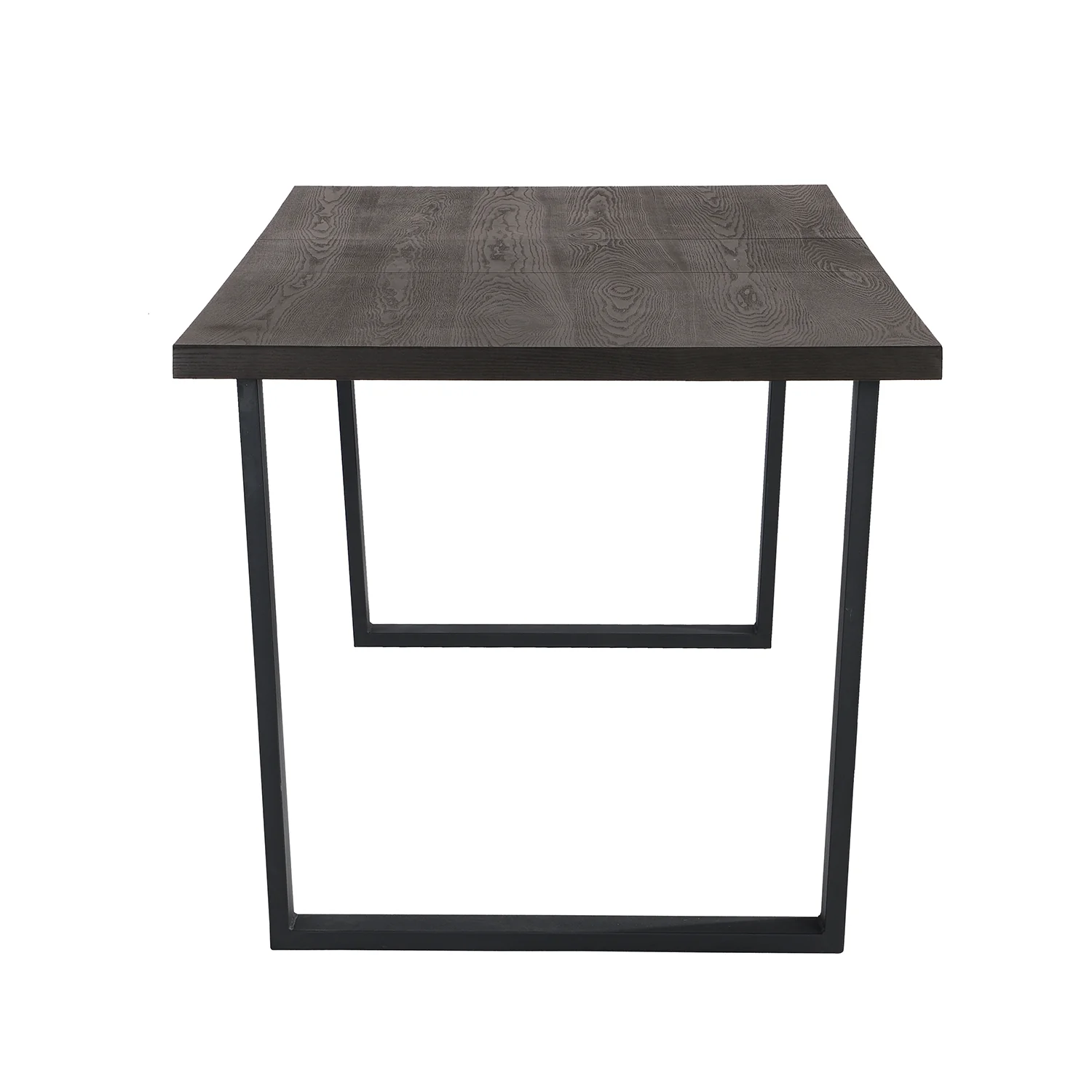 BERN 6-8 Seater Dark Oak Extending Dining Table with Metal Legs - Image 11