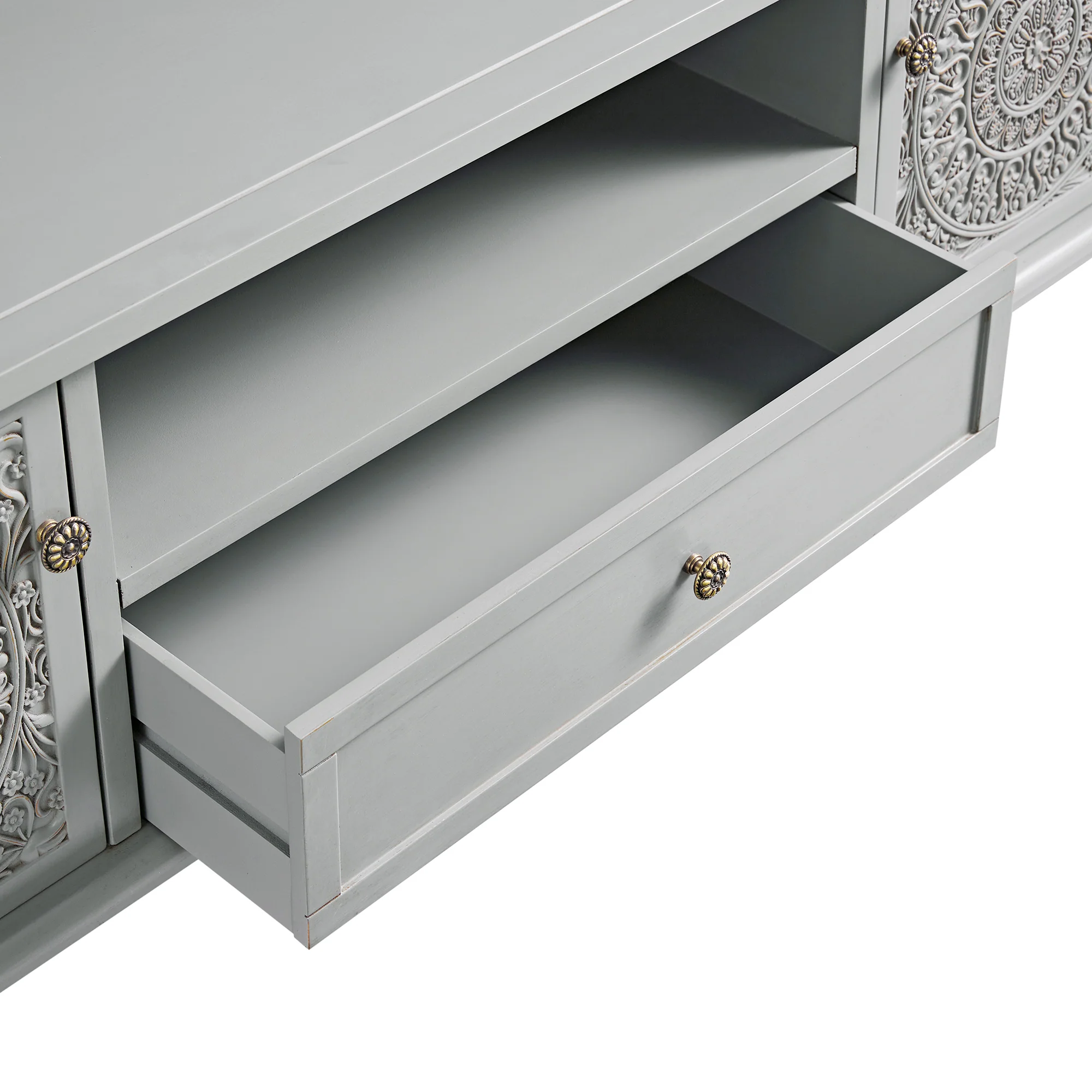 Chantilly Mid Grey 150cm Wide TV Unit - Image 15
