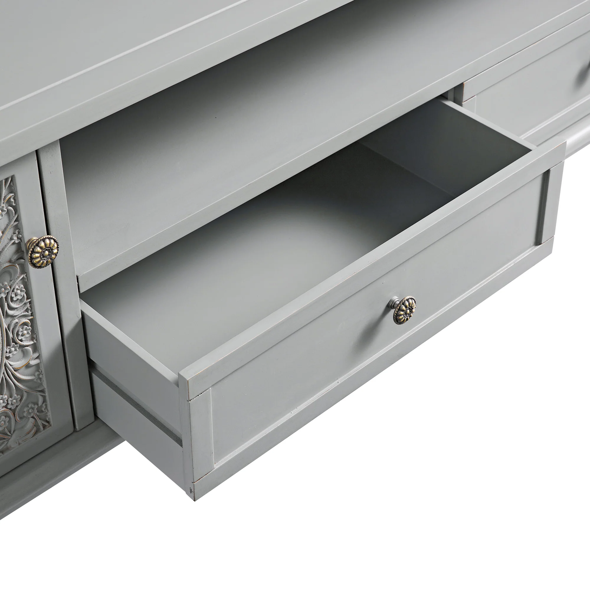 Chantilly Mid Grey 200cm Wide TV Unit - Image 15