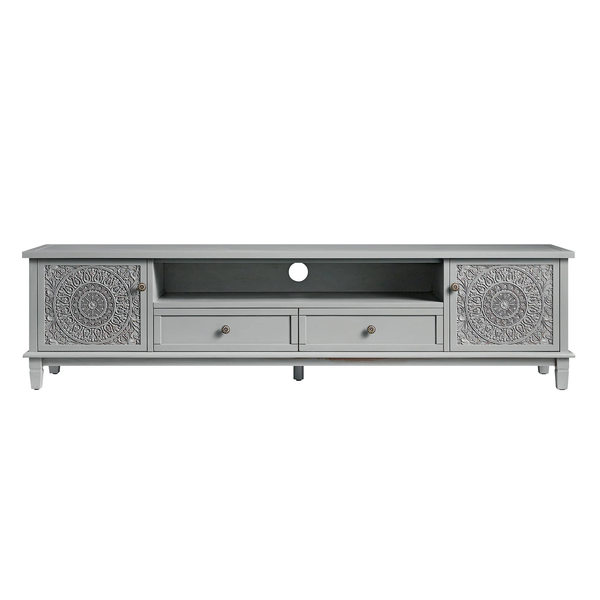 Chantilly Mid Grey 200cm Wide TV Unit - Image 7