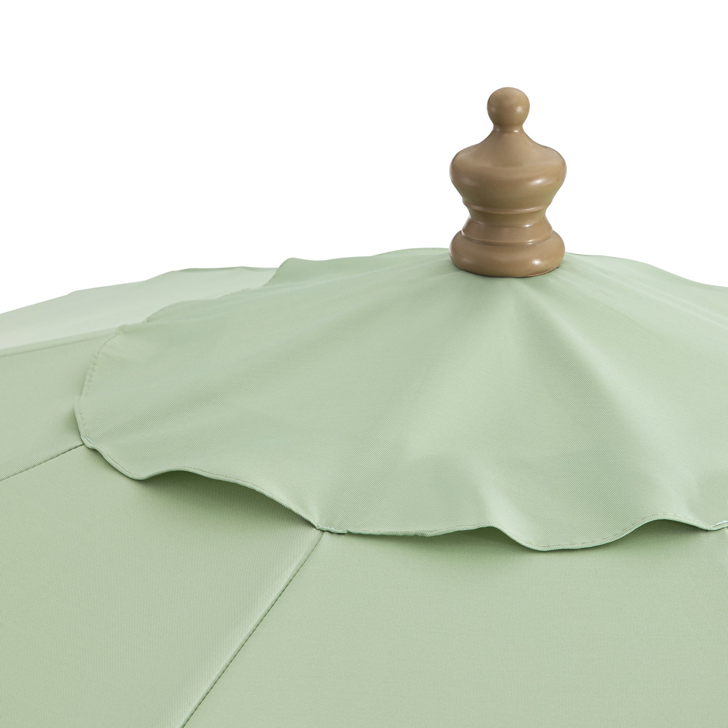 Colette Riviera Scalloped Garden Tilt Parasol, Celadon Green and Beige - Image 9