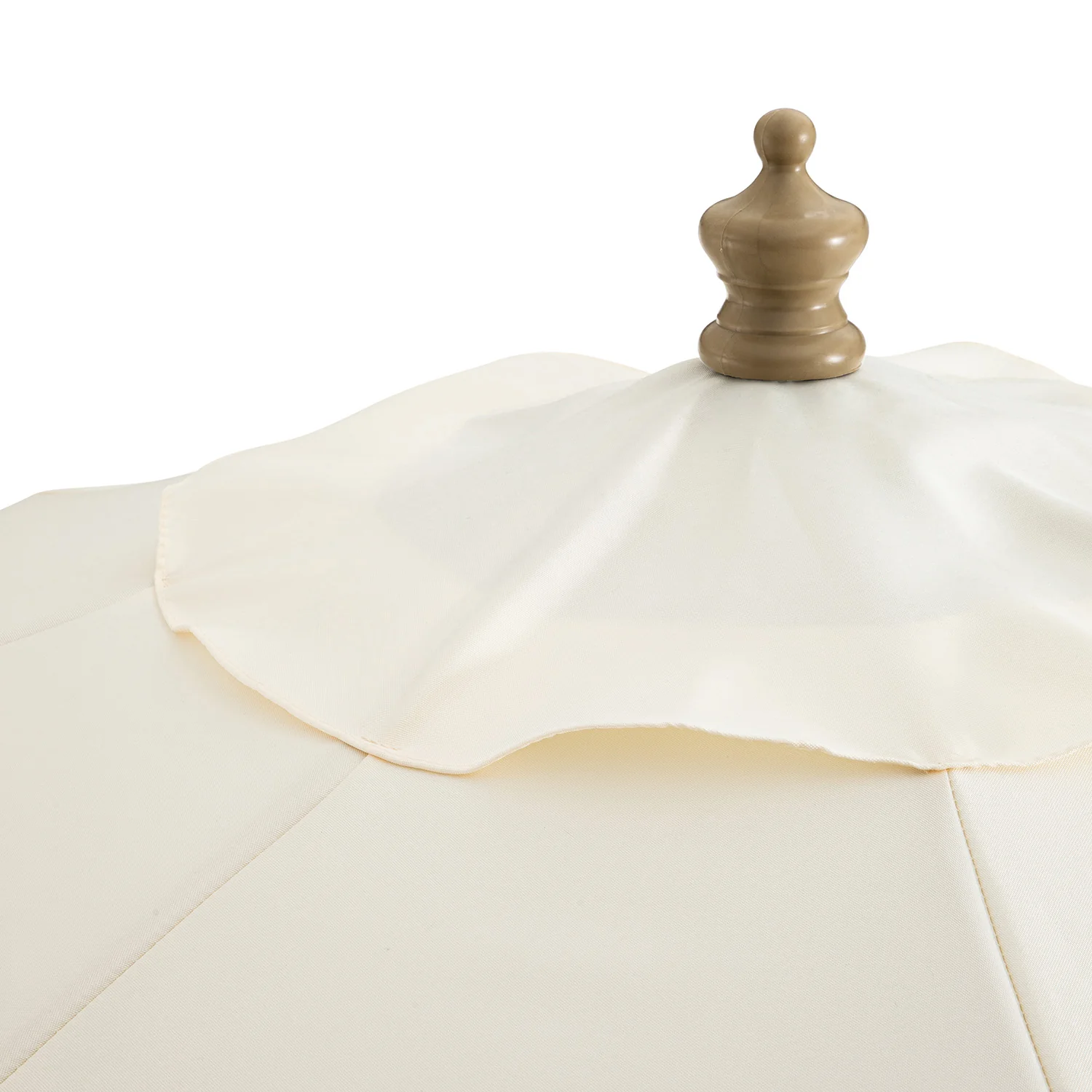 Colette Riviera Scalloped Garden Tilt Parasol, Ivory and Largo Blue - Image 11