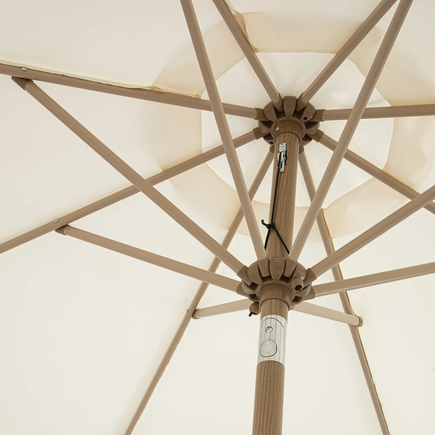 Colette Riviera Scalloped Garden Tilt Parasol, Ivory and Largo Blue - Image 9