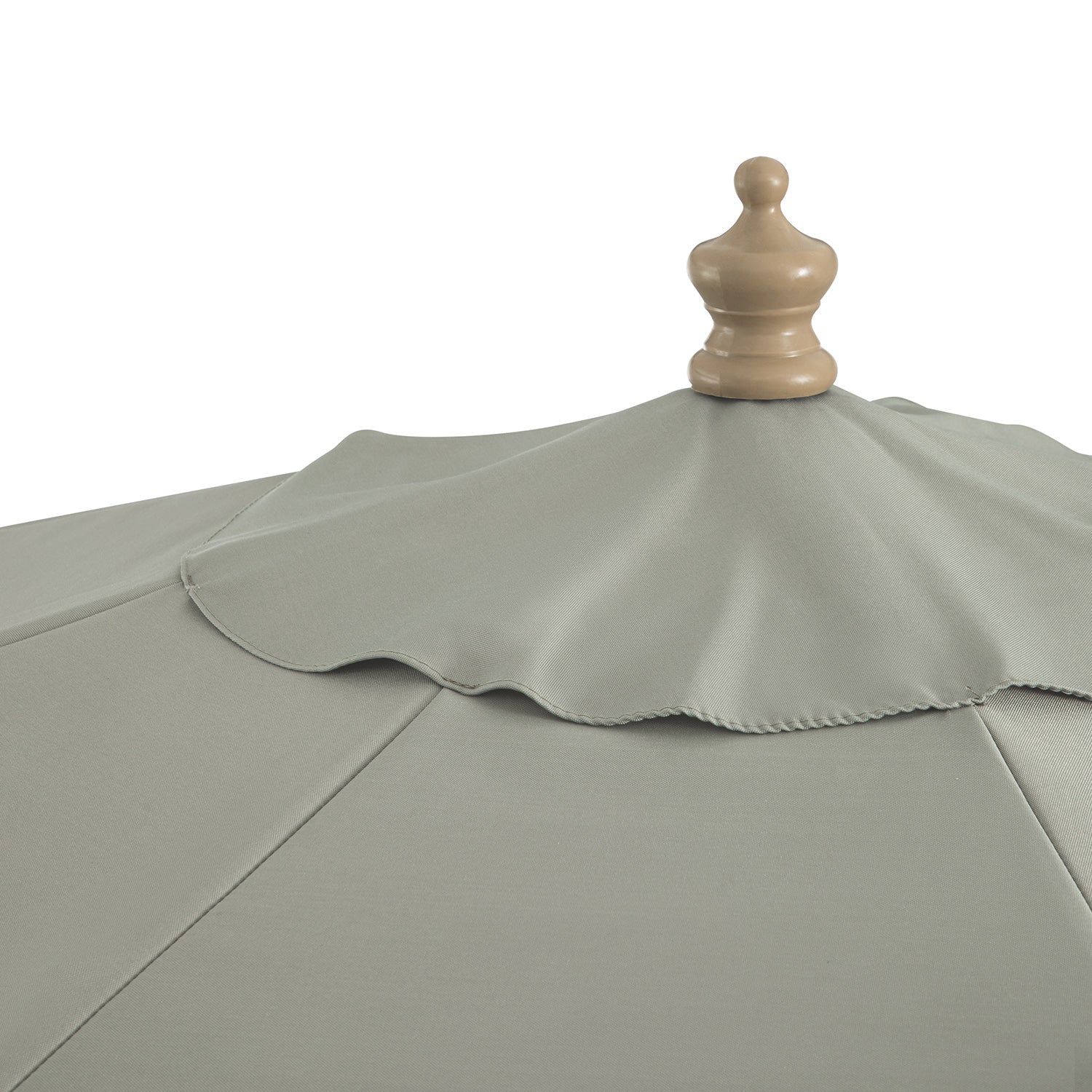 Colette Riviera Scalloped Garden Tilt Parasol, Stone and White - Image 7