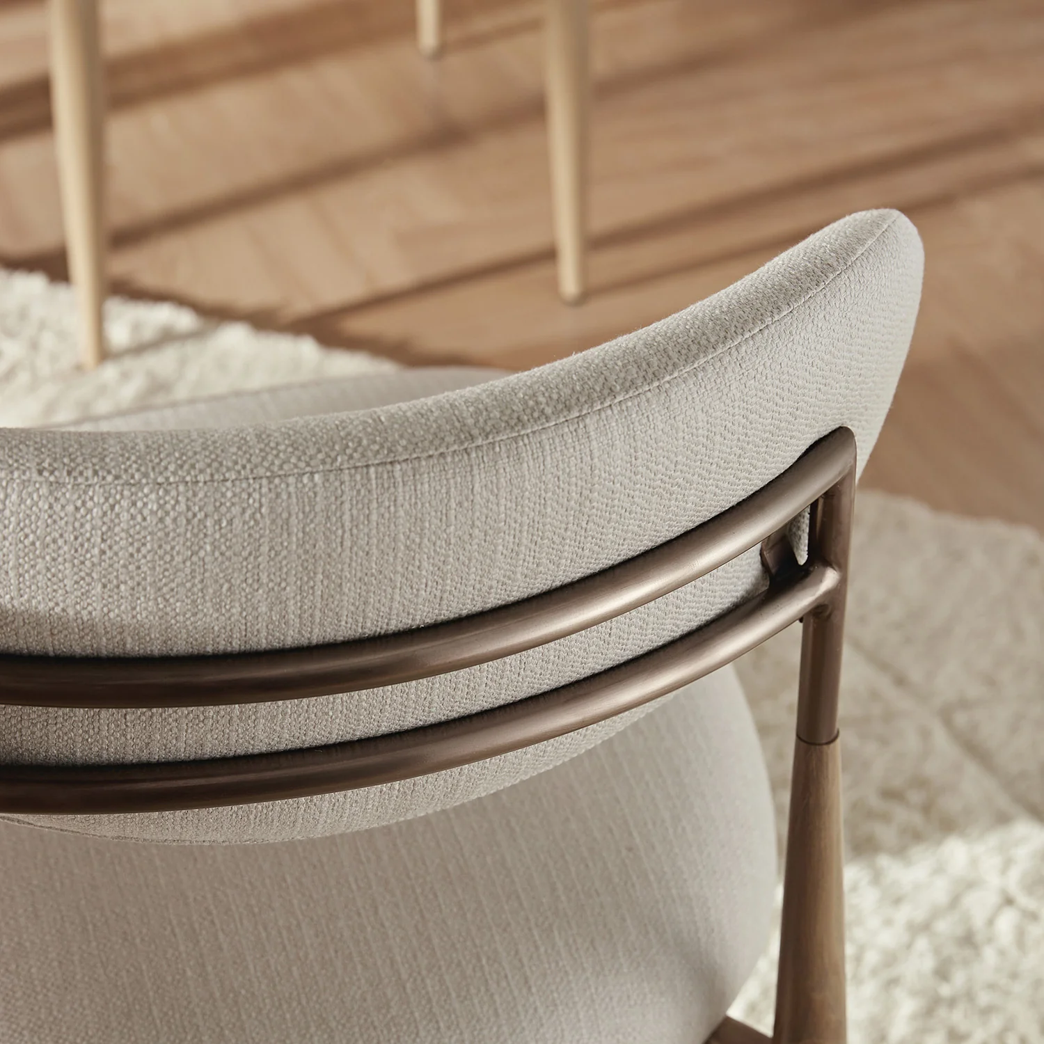 Dagmar Set of 2 Dining Chairs, Ivory Weave | Natural Frame - Image 6