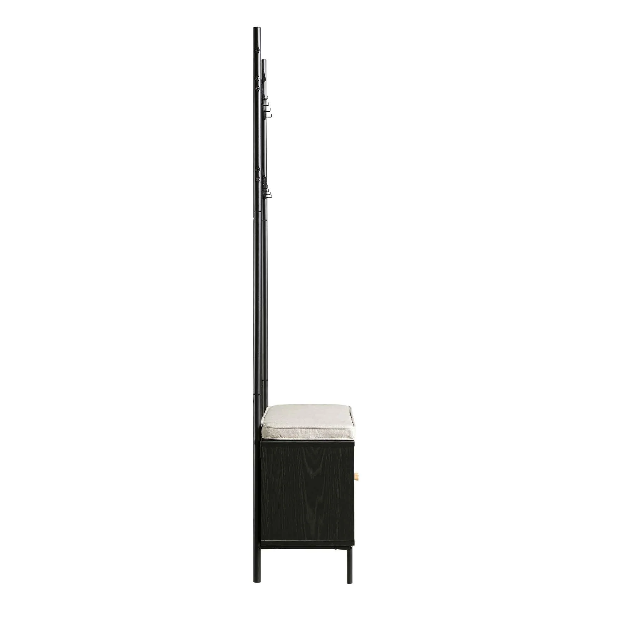 Frances Woven Hallway Unit with Cushion, Black - Image 8