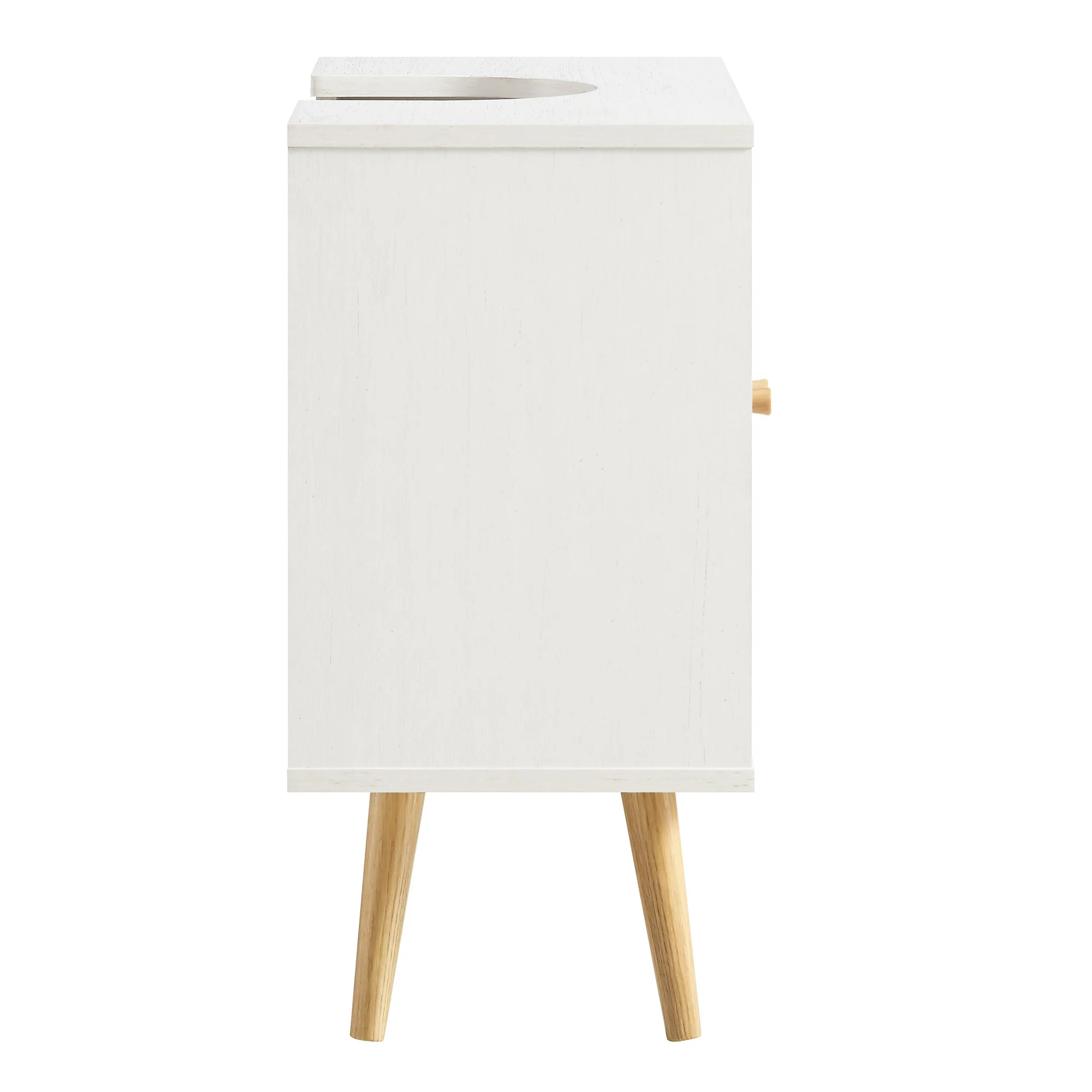 Frances Woven Rattan 2-Door Bathroom Undersink Unit, White - Image 9