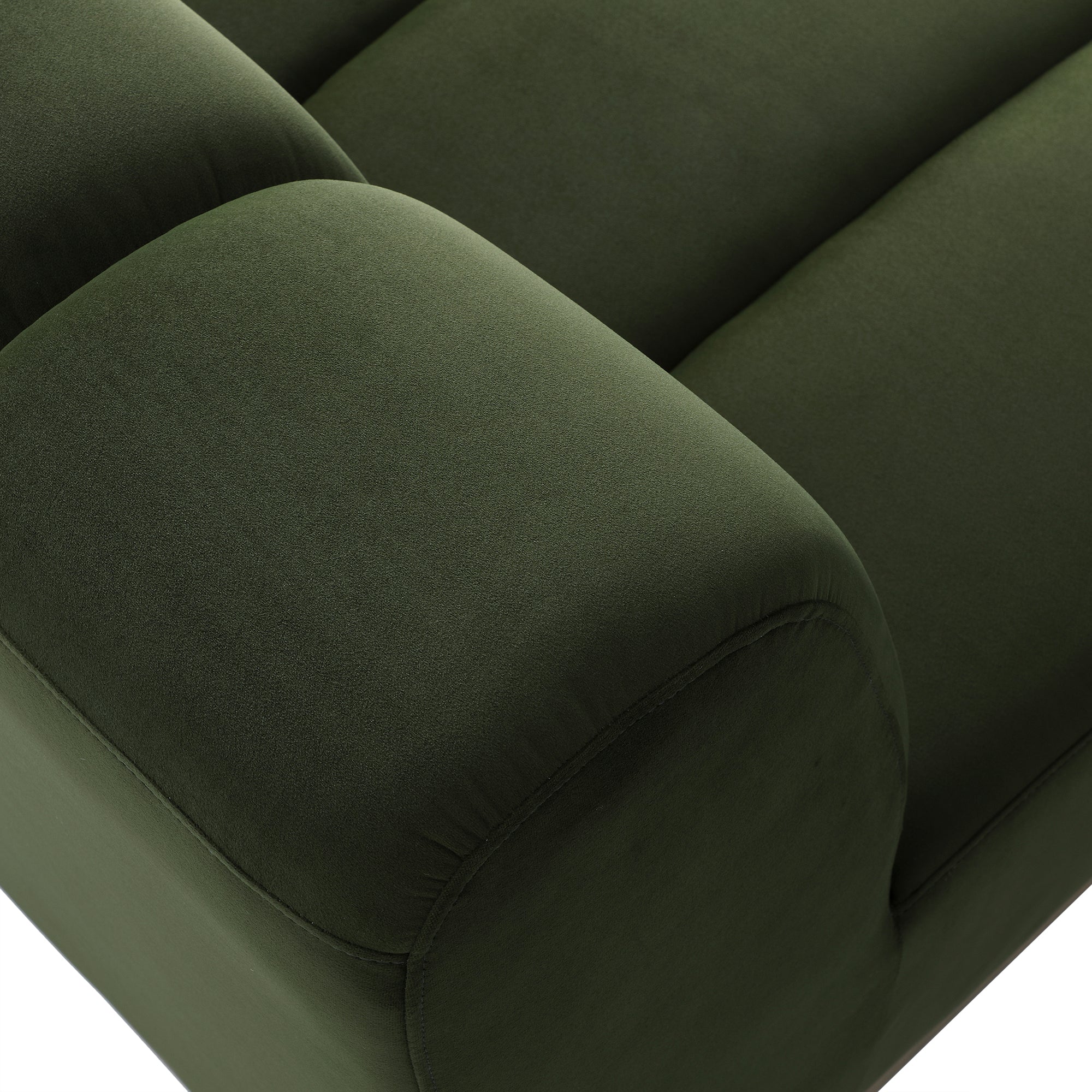 Granvia Moss Green Velvet Modular Sofa, 3-Seater Sofa - Image 12