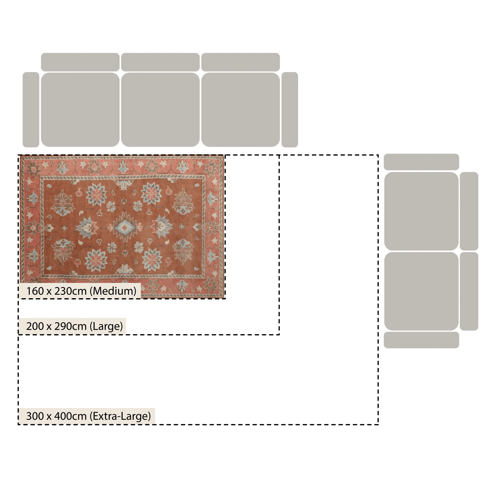 Premium Hand-Knotted Heritage Collection Florentine Rose New Zealand Wool Rug - Image 3