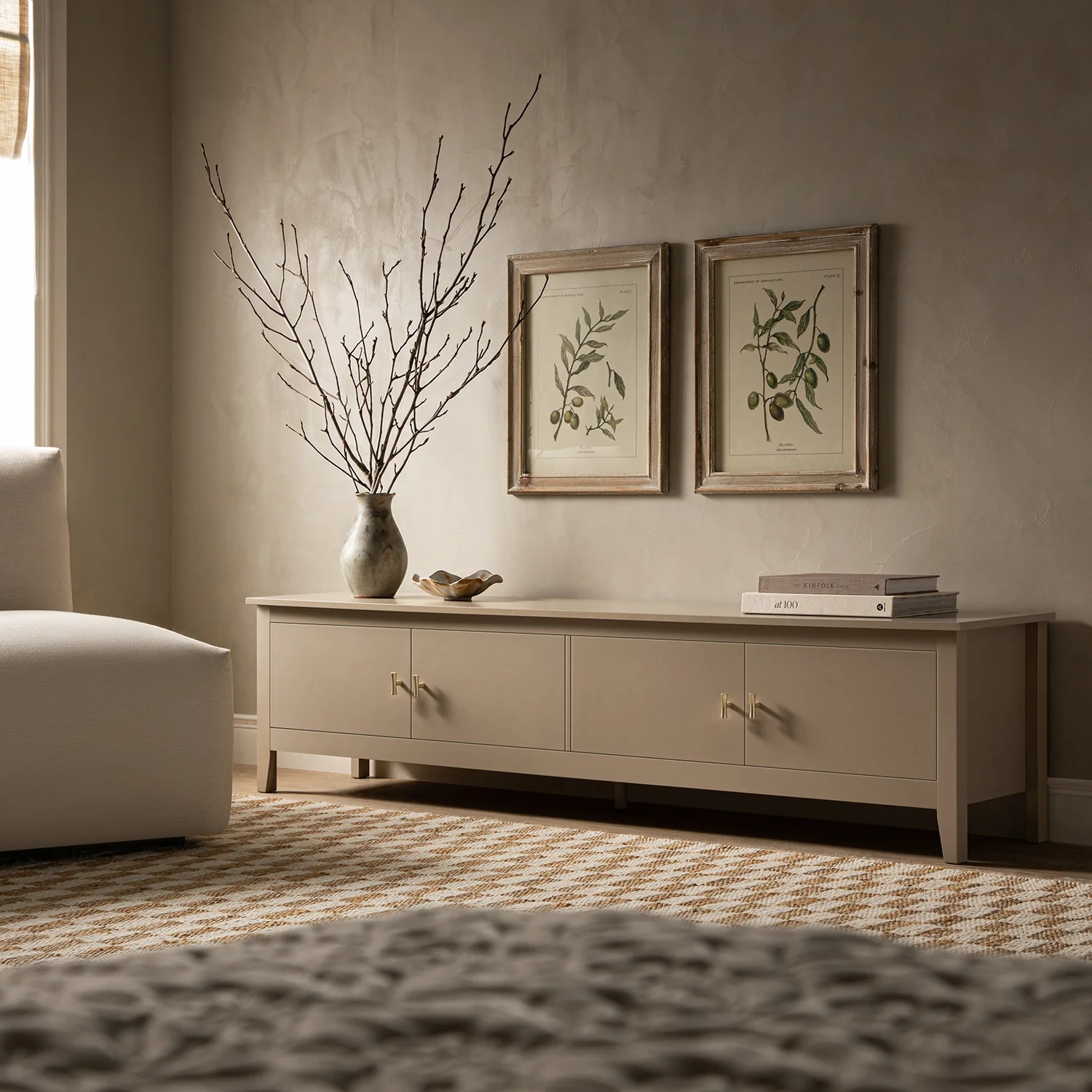 Leonie Check Natural & Ivory White Handwoven Wool & Jute Rug - Image 3