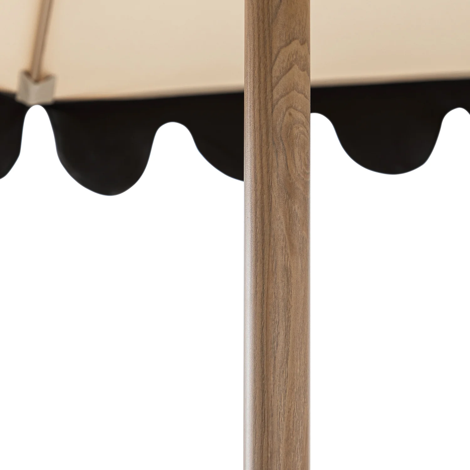 Margaux Scalloped Garden Tilt Parasol, Licorice and Beige - Image 8