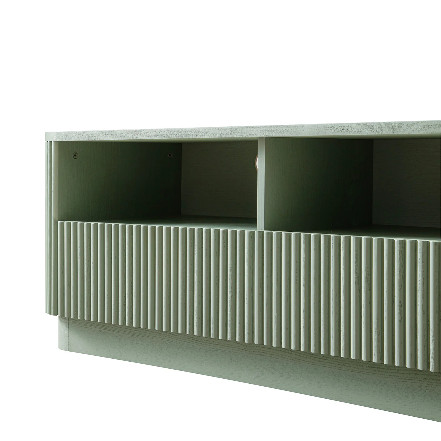 Maru 120cm TV Unit with Drawers, Sage Green - Image 12