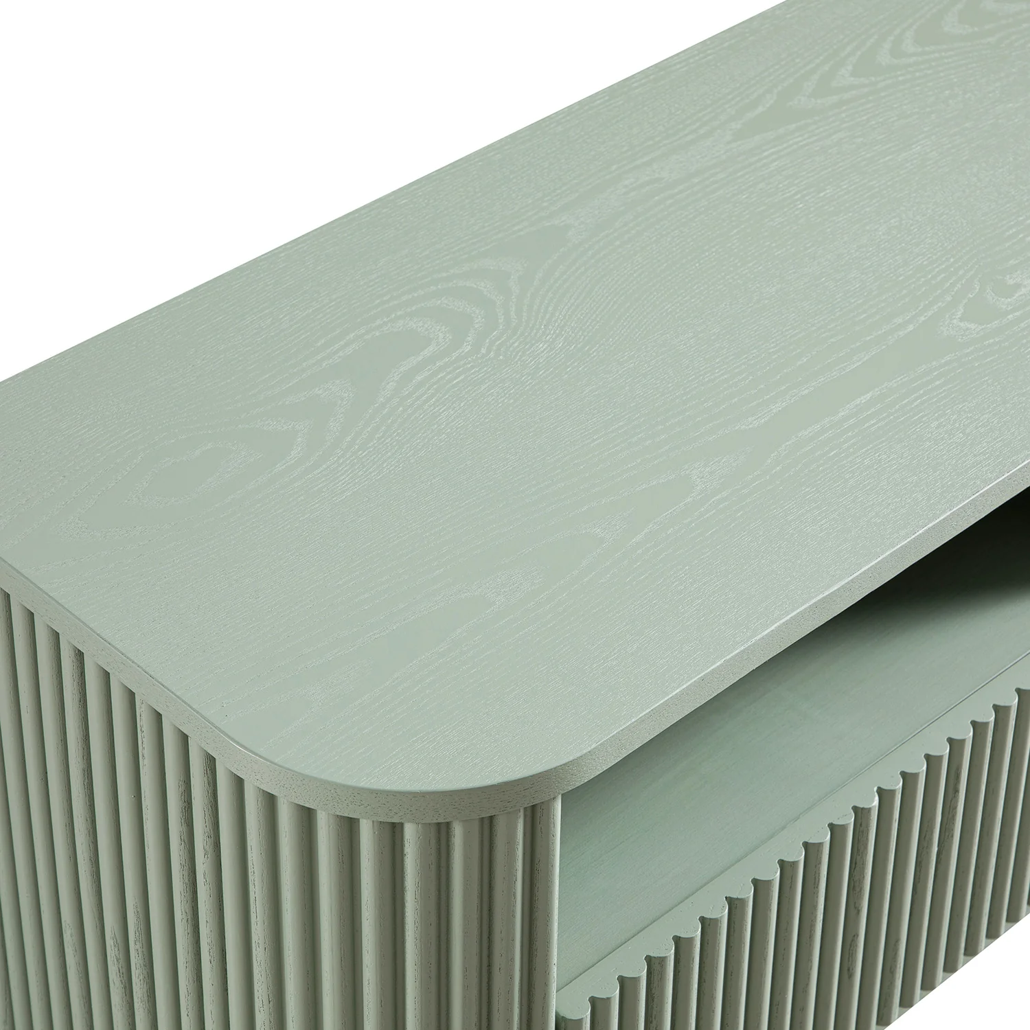Maru 120cm TV Unit with Drawers, Sage Green - Image 14