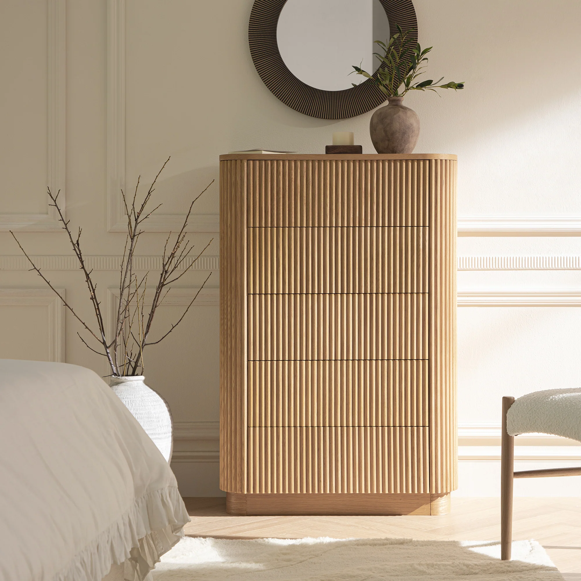 Maru Chest of 5 Drawers, Oak