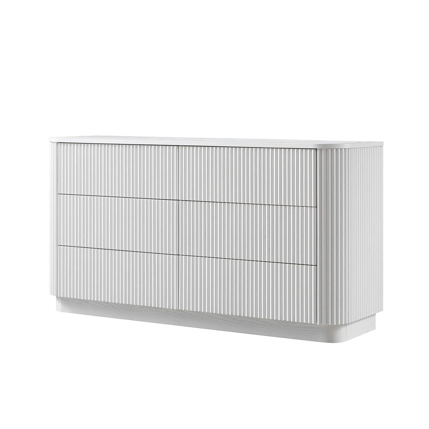 Maru Chest of 6 Drawers, Washed White - Image 6