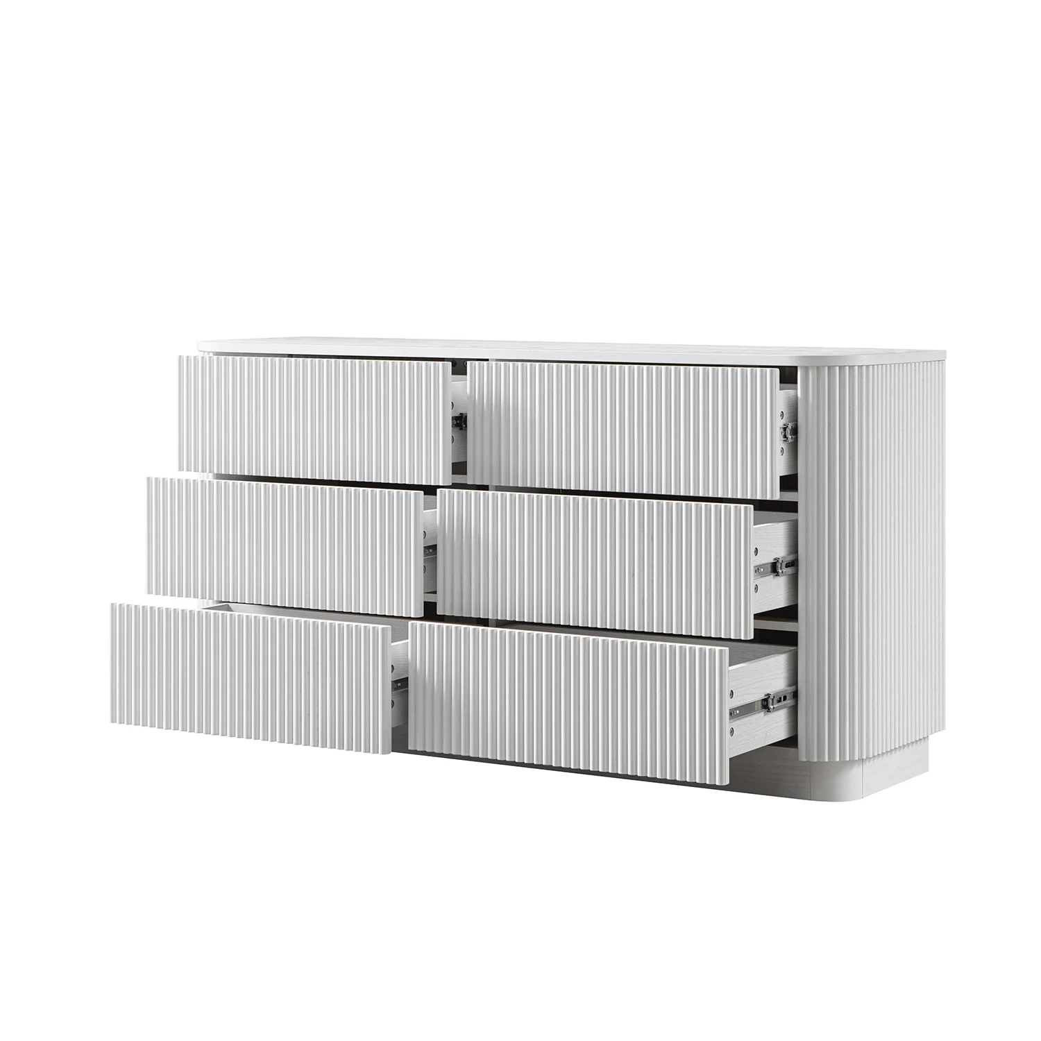 Maru Chest of 6 Drawers, Washed White - Image 8