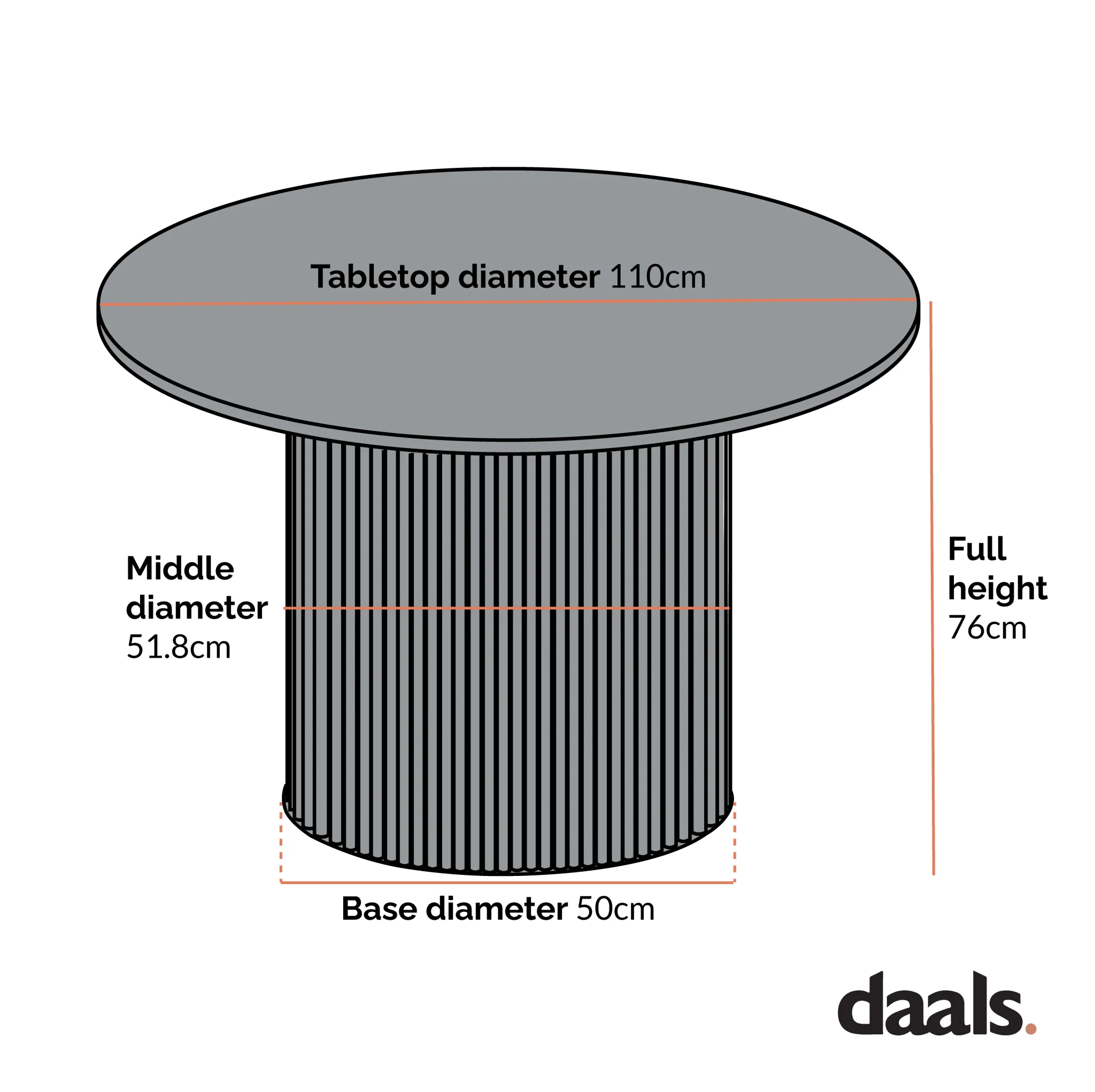 Maru Round Oak Pedestal Dining Table, Silver Oak - Image 5