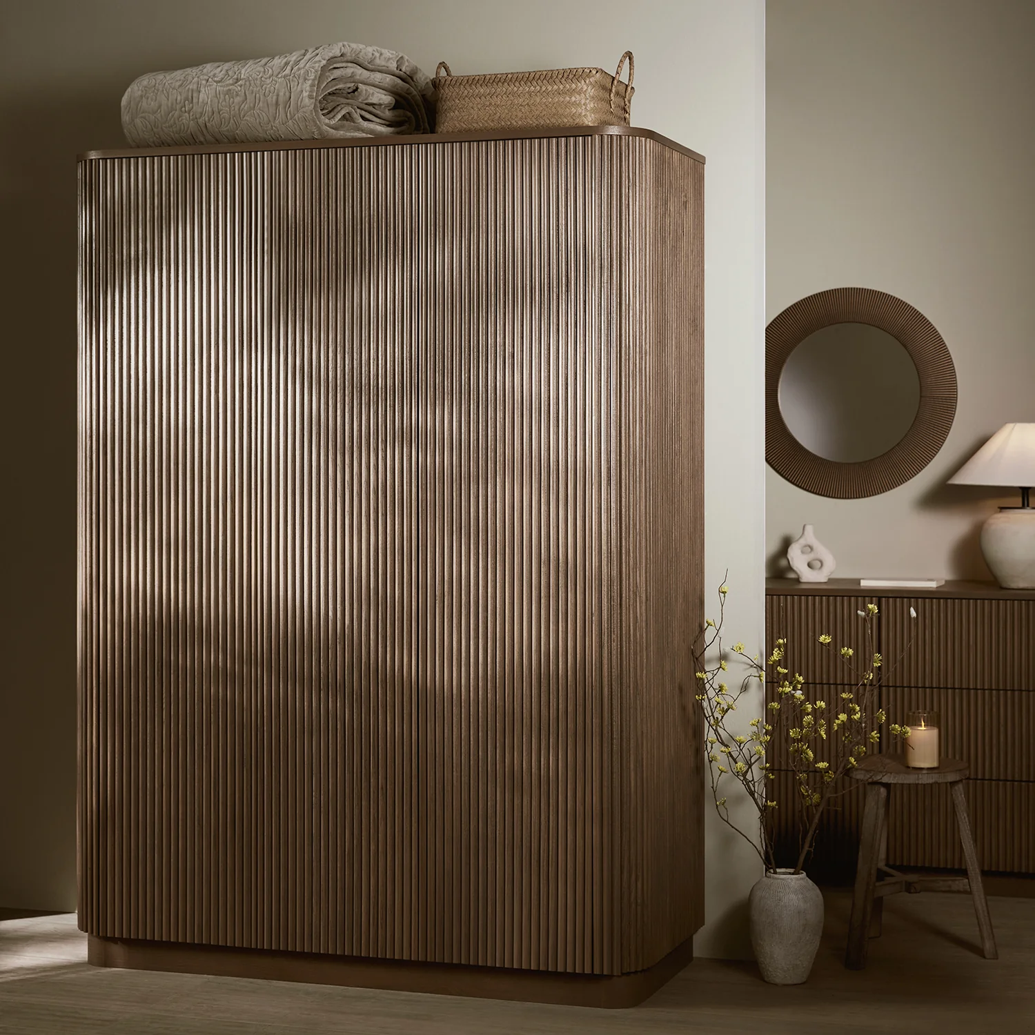Maru Triple Wardrobe, Silver Oak