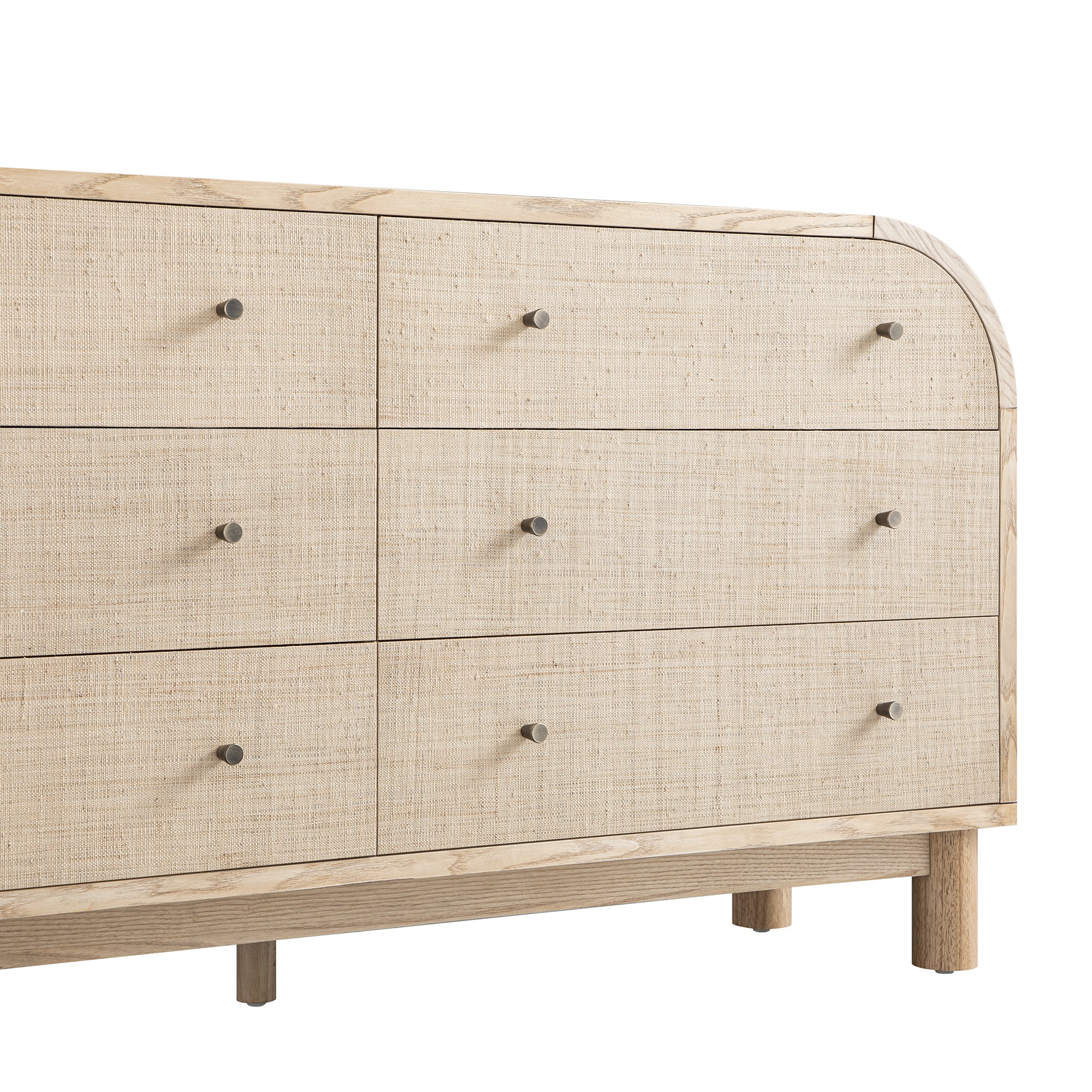 Maude Chest of 6 Drawers, Natural Ash with Raffia - Image 13