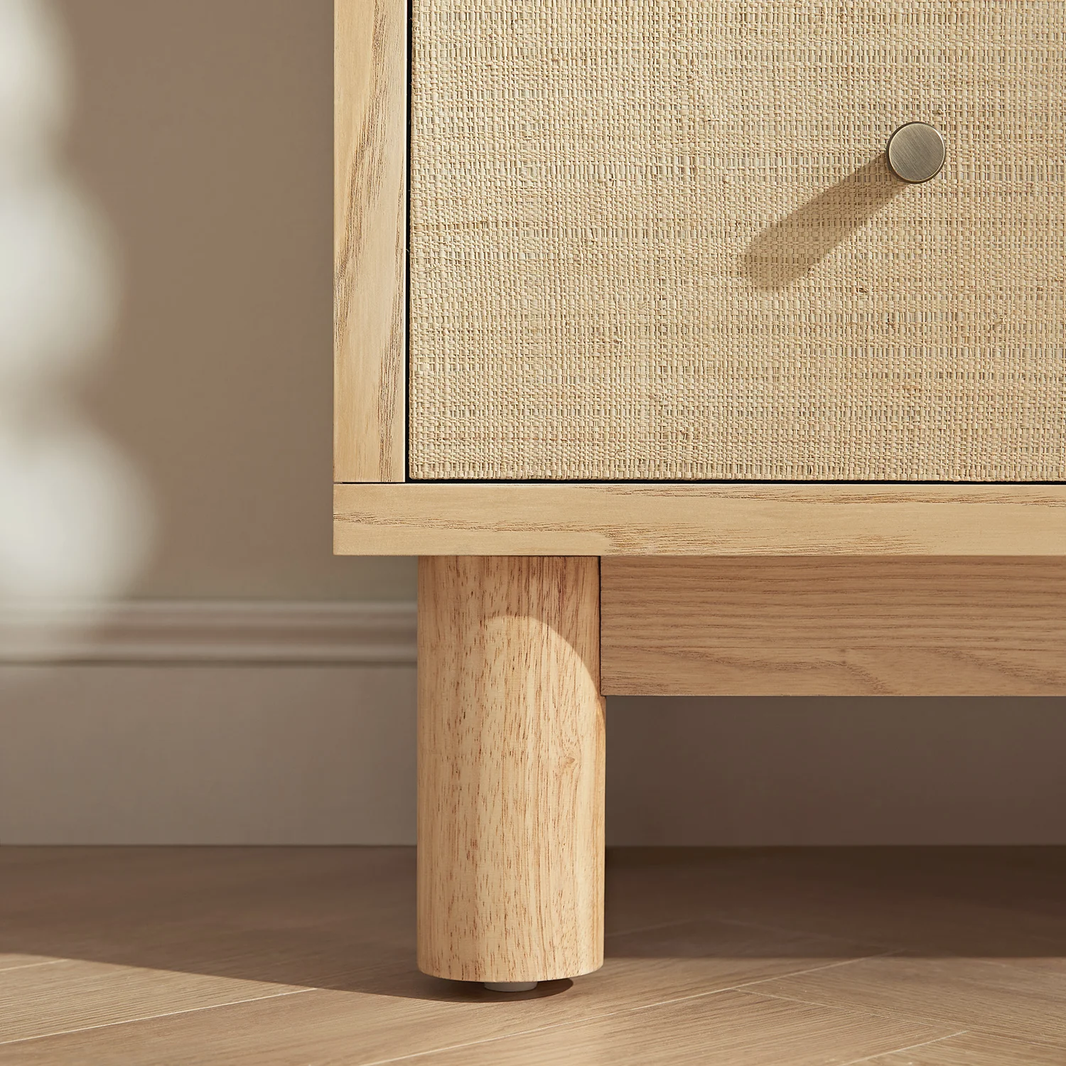 Maude Chest of 6 Drawers, Natural Ash with Raffia - Image 6