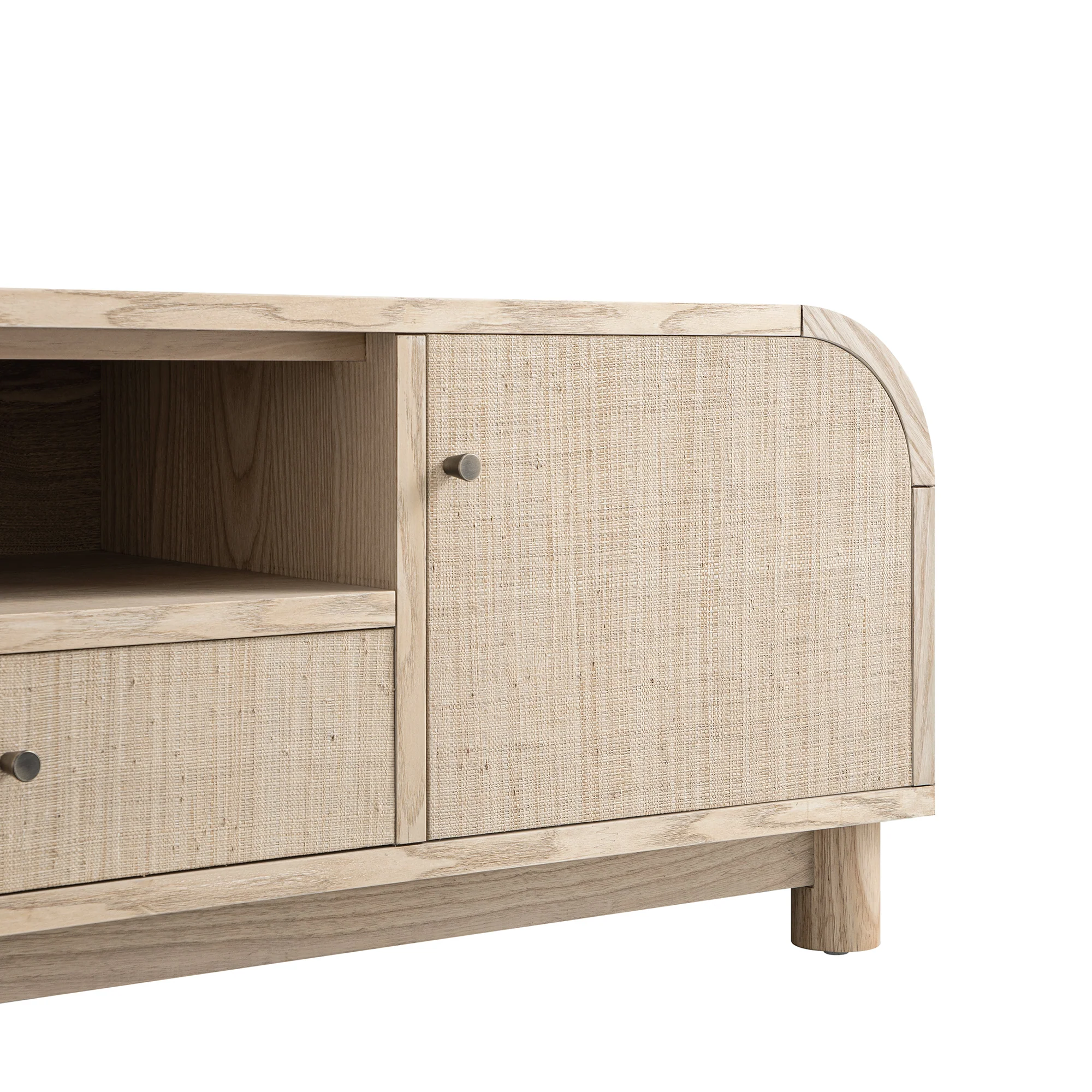 Maude TV Unit, Natural Ash with Raffia - Image 16