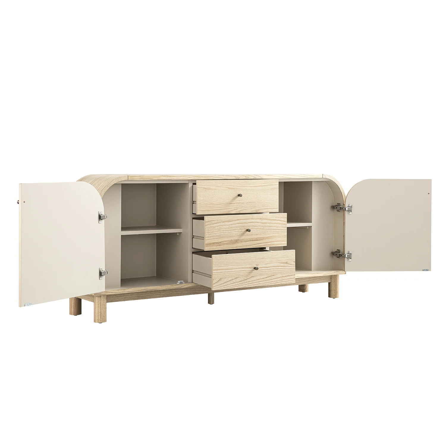 Maude Wide 3-Drawer Sideboard, Natural Ash - Image 11
