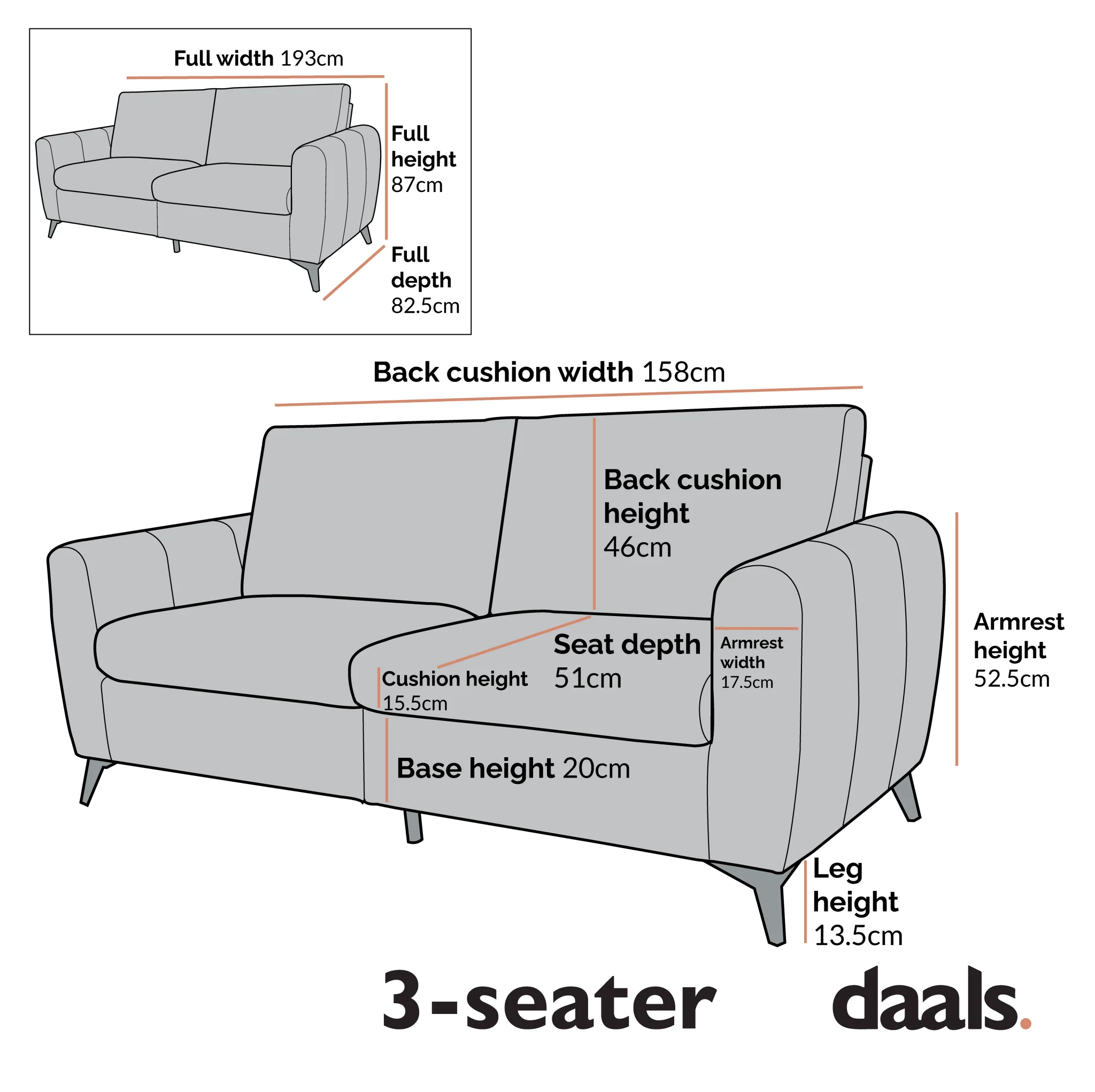 Noak 3-Seater Beige Woven Fabric Sofa with Chrome Legs - Image 6