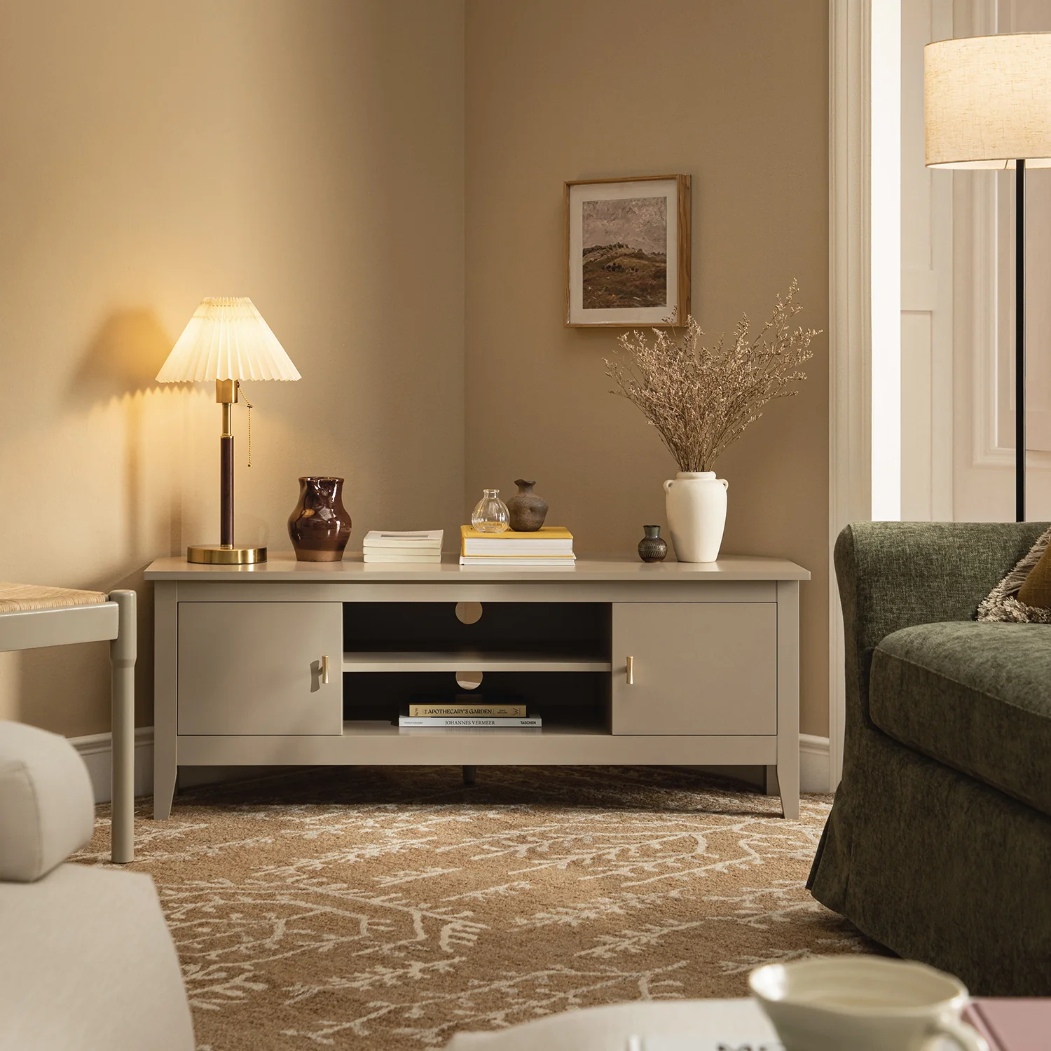 Oakham 120cm Corner TV Unit, Deep Greige - Image 3