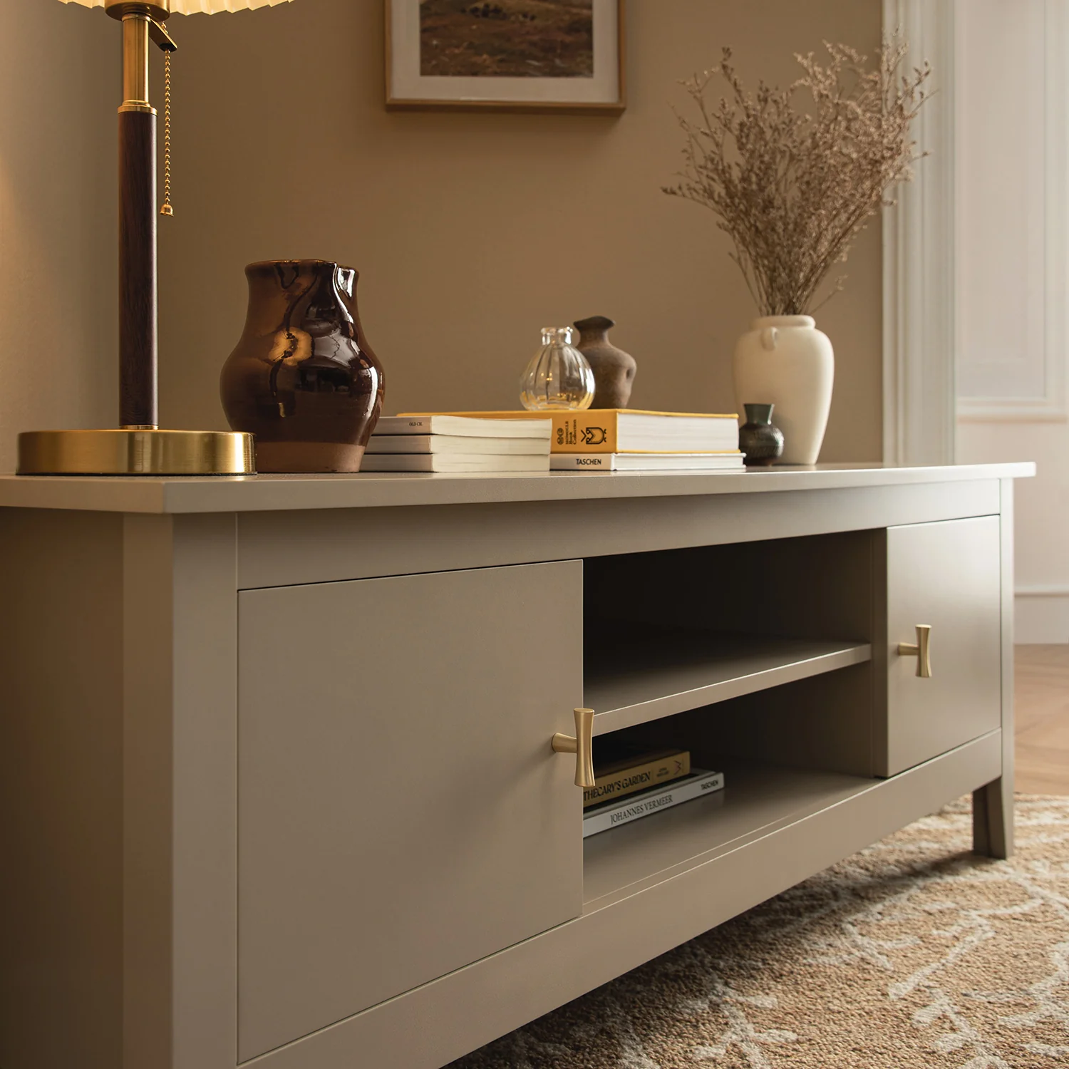 Oakham 120cm Corner TV Unit, Deep Greige - Image 5