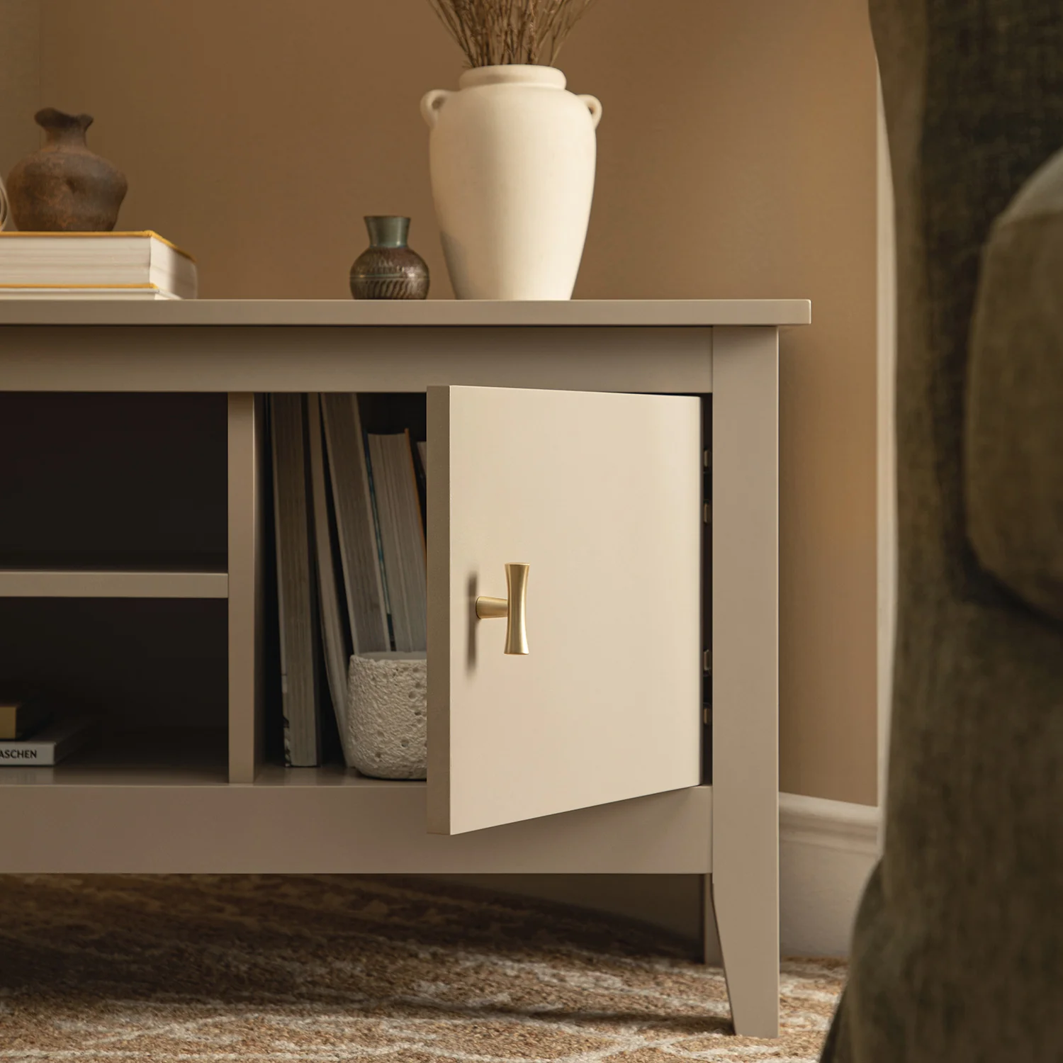 Oakham 120cm Corner TV Unit, Deep Greige - Image 6