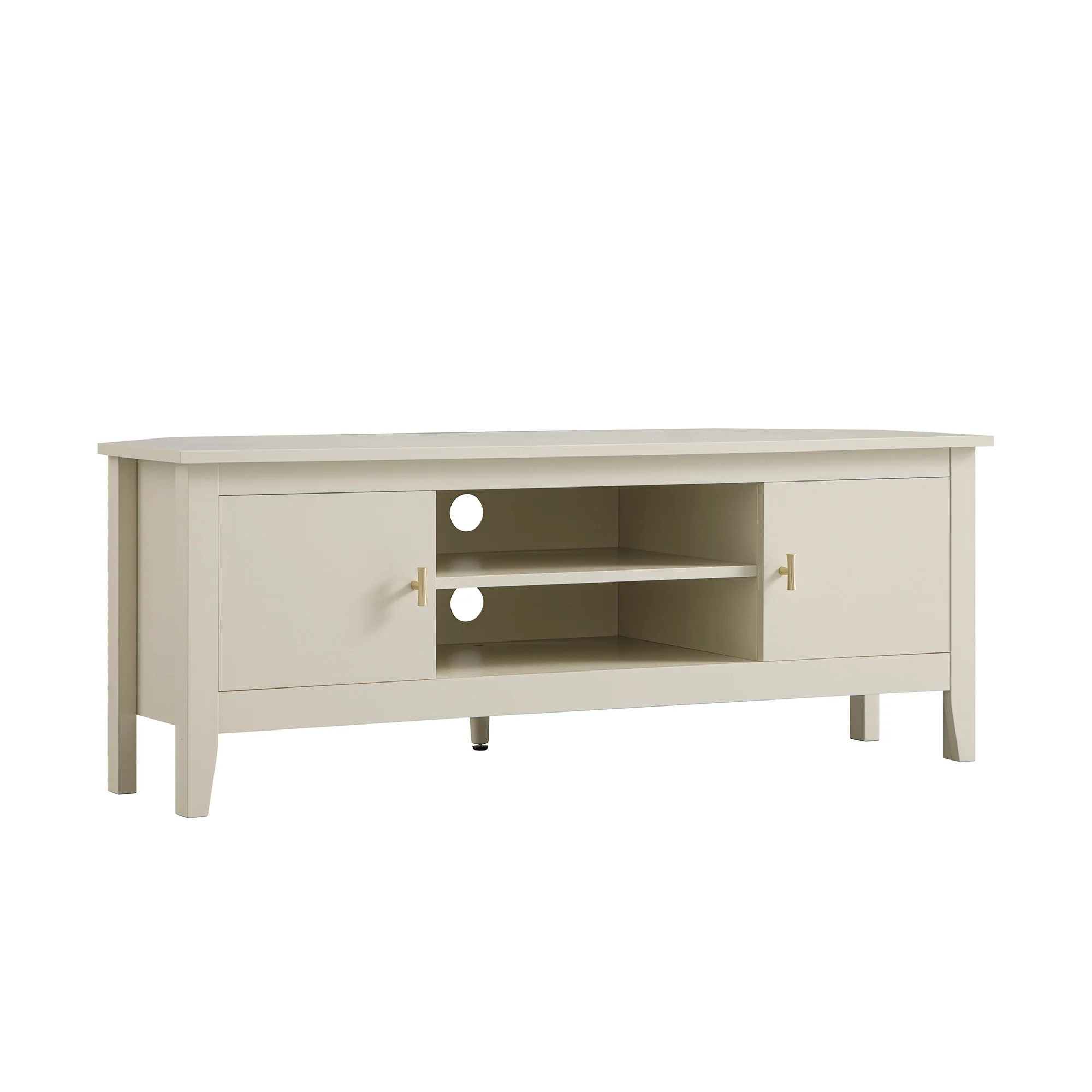 Oakham 120cm Corner TV Unit, Shaded White - Image 10