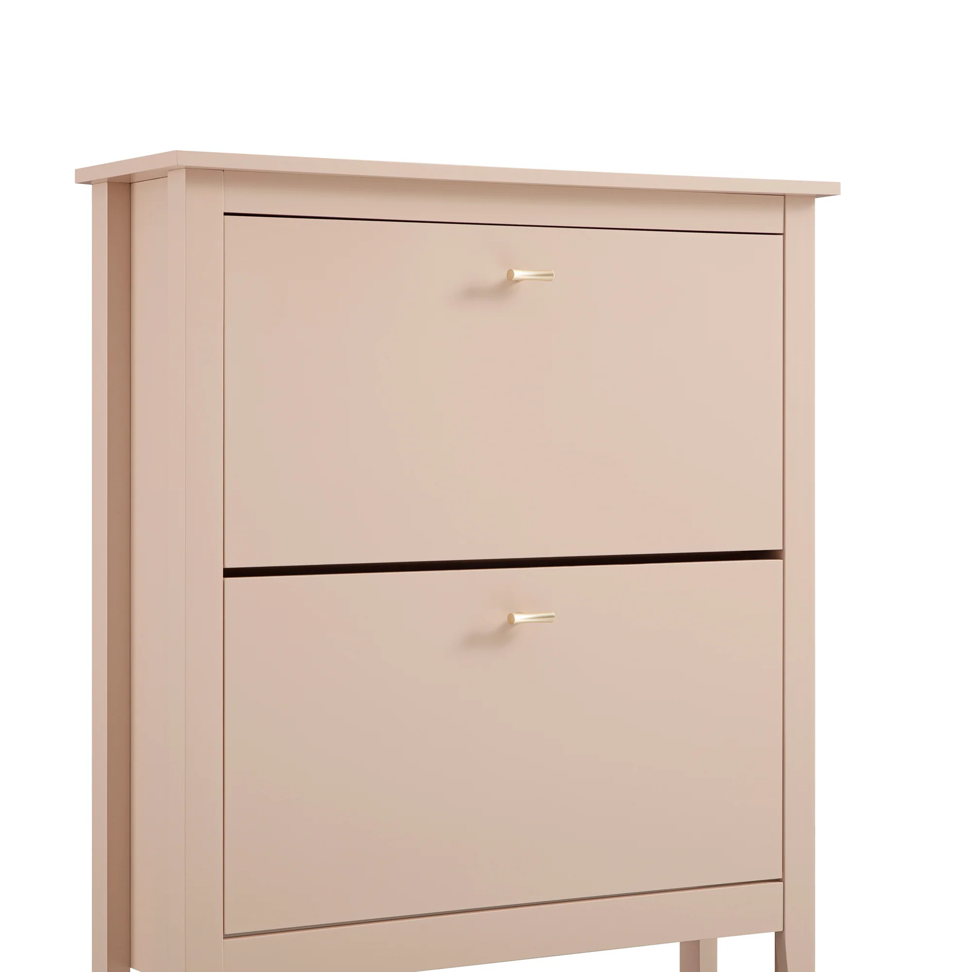 Oakham 2-Tier Shoe Cabinet, Nude Pink - Image 13