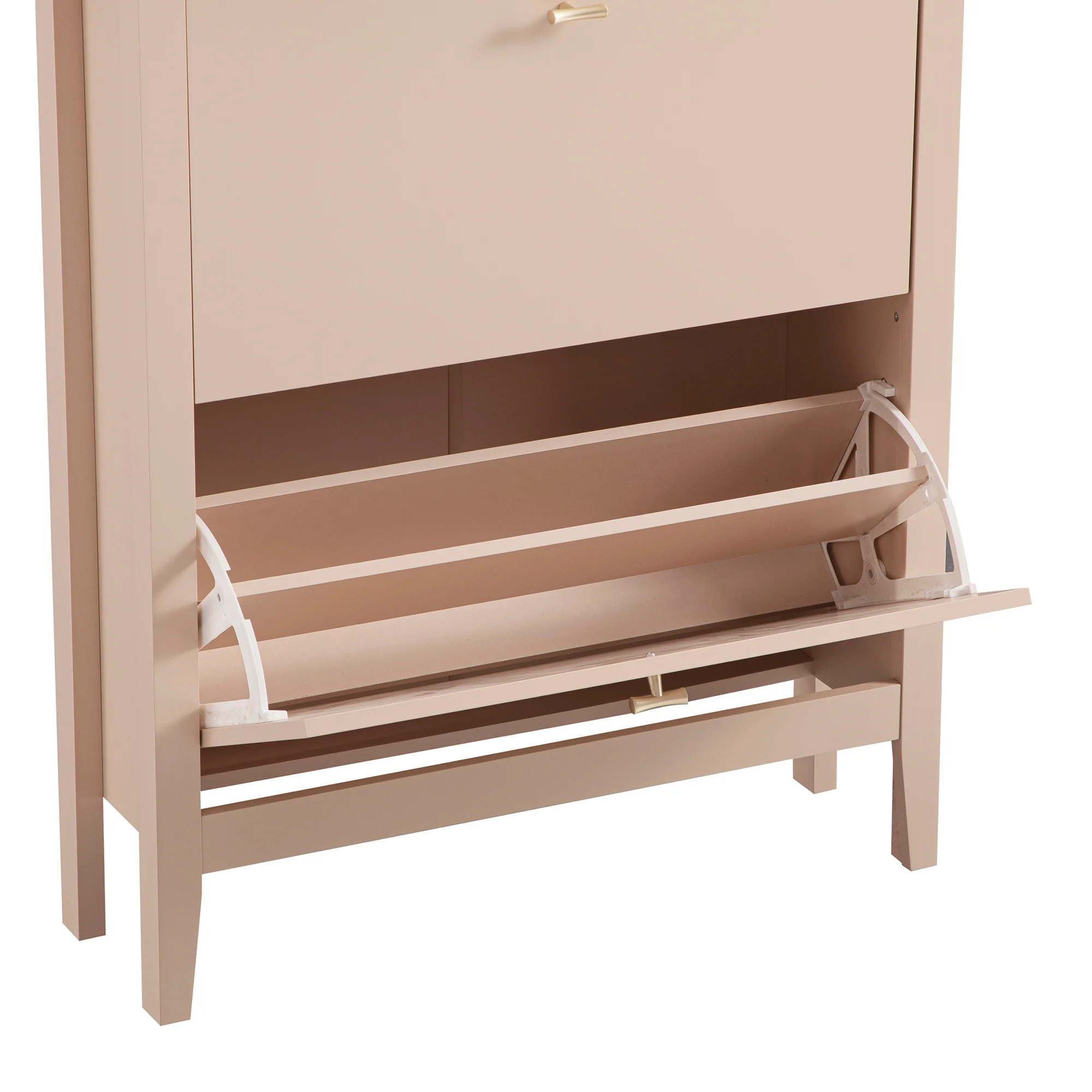 Oakham 2-Tier Shoe Cabinet, Nude Pink - Image 14