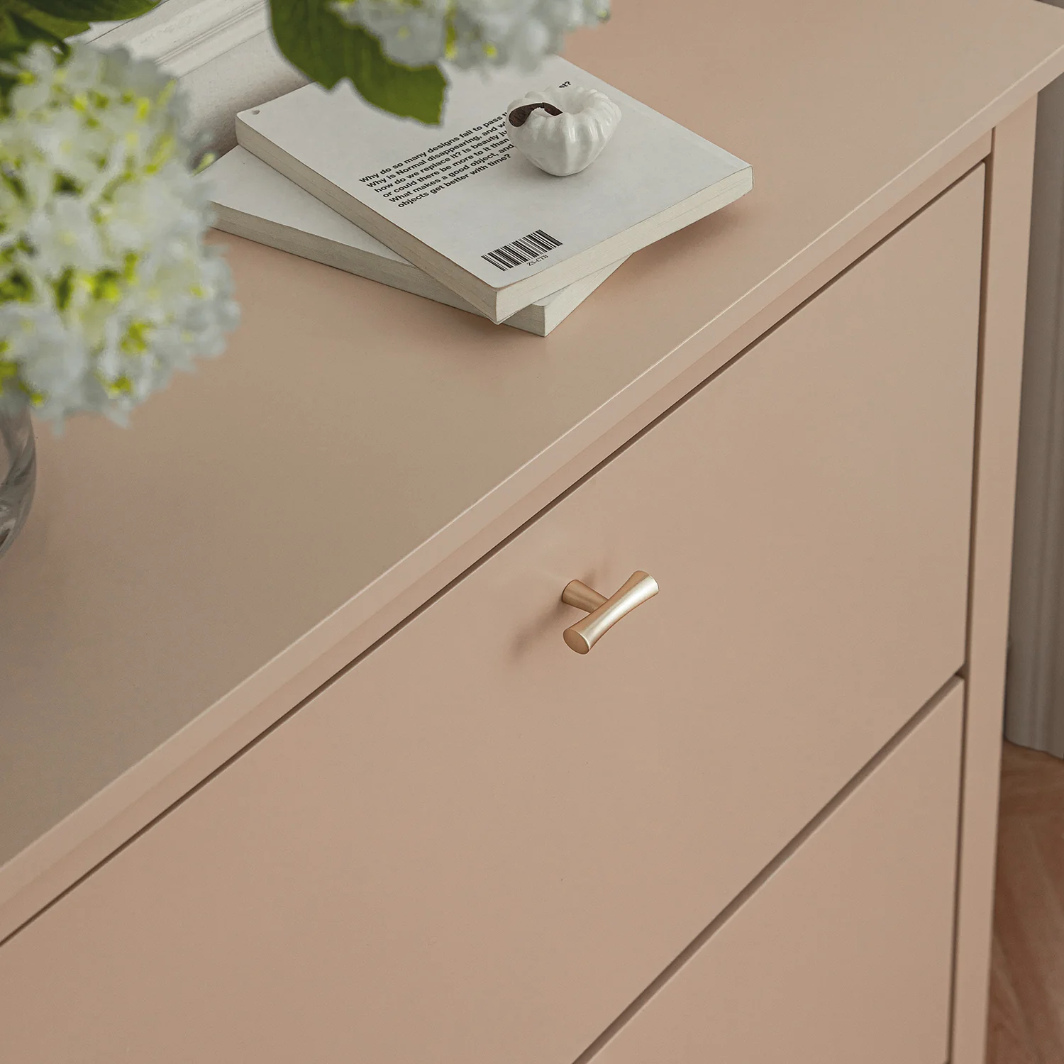 Oakham 2-Tier Shoe Cabinet, Nude Pink - Image 4