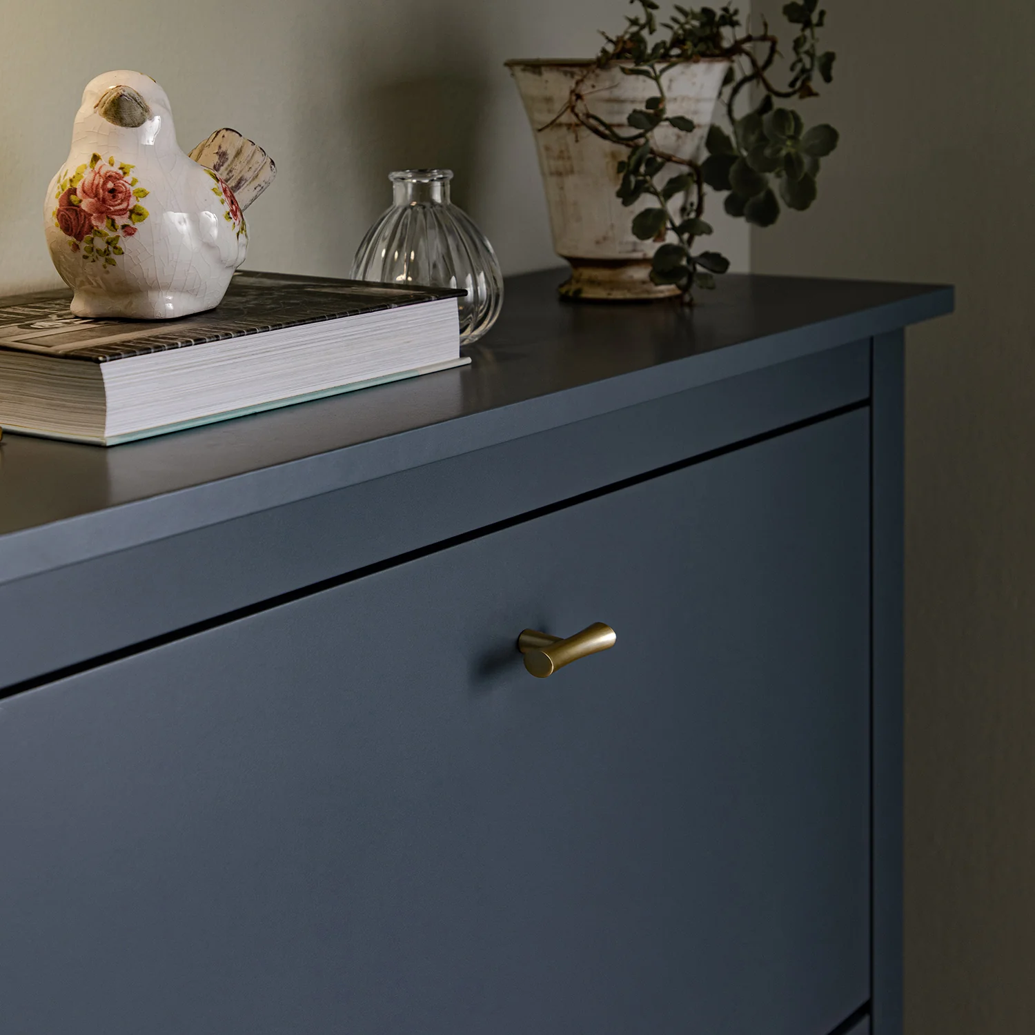Oakham 3-Tier Shoe Cabinet, Stormy Blue - Image 5
