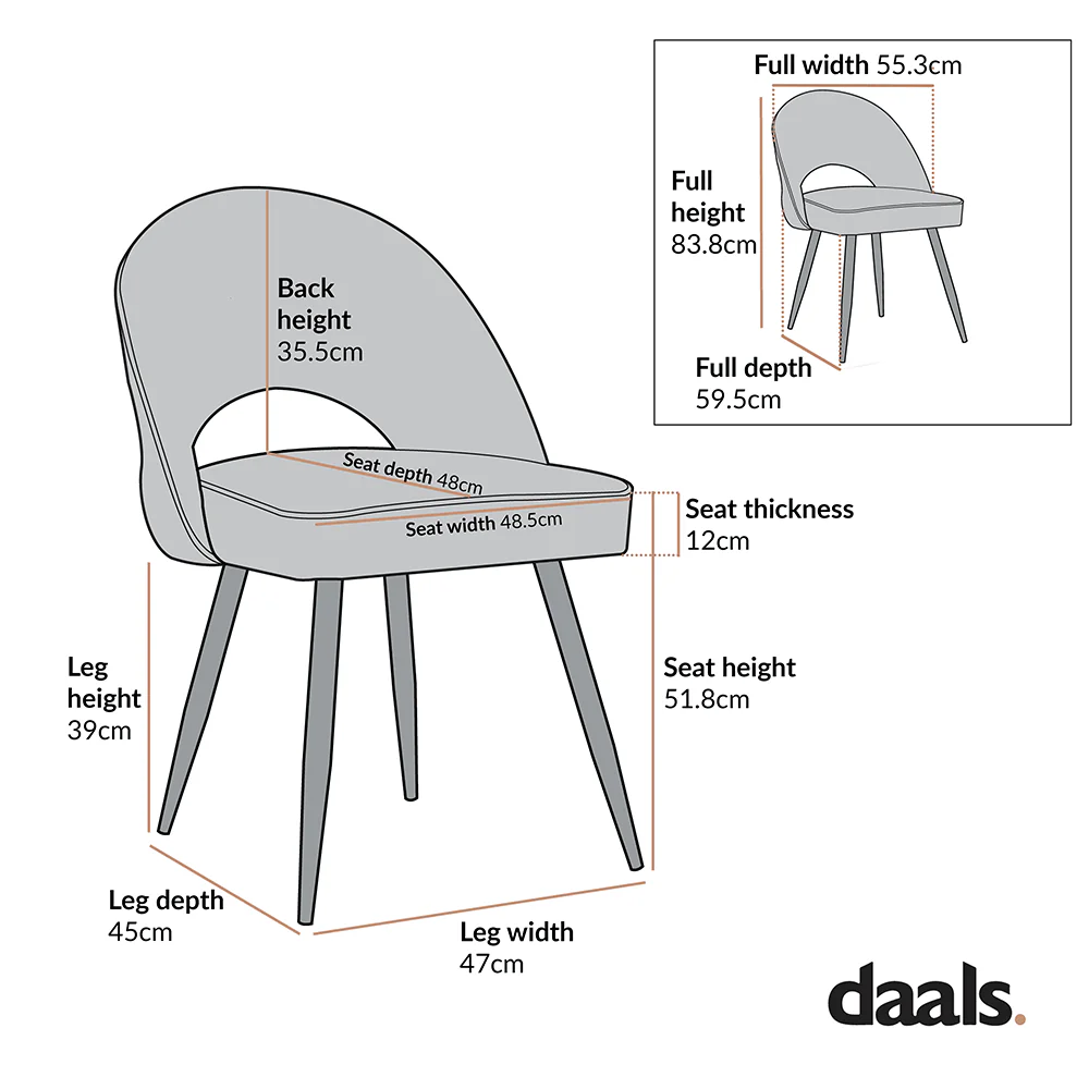 Oakley Set of 2 Champagne Velvet Upholstered Dining Chairs with Contrast Piping - Image 4