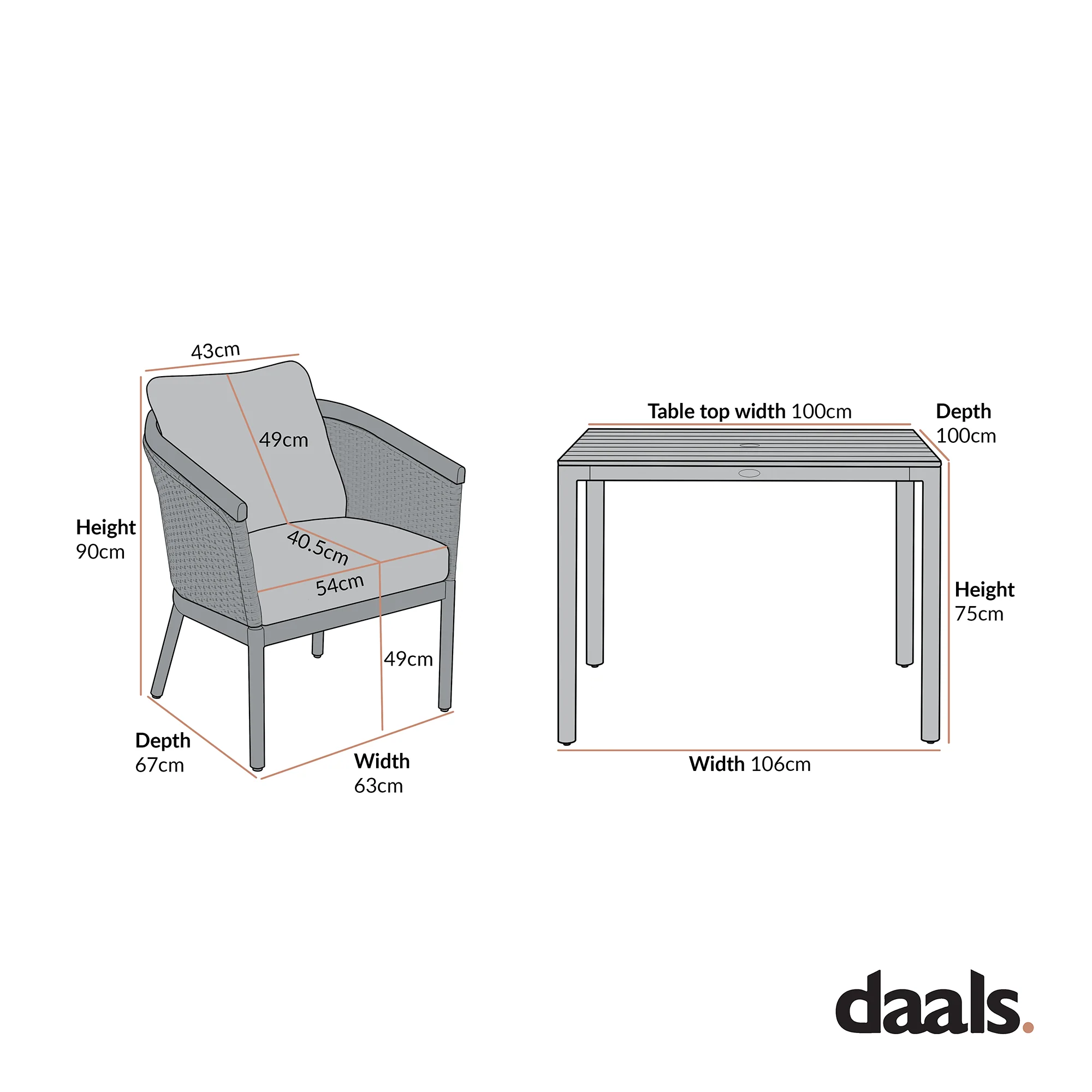 Panarea Indoor and Outdoor Wicker 4-Seater Square Dining Set - Image 11
