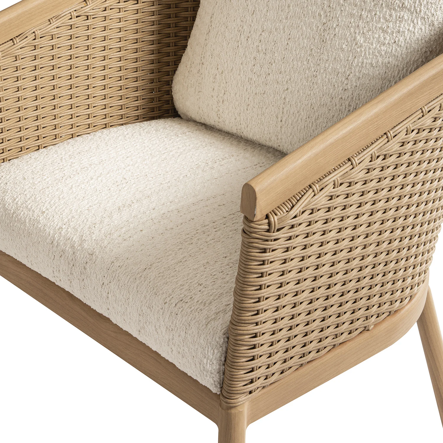 Panarea Indoor and Outdoor Wicker 8-Seater Rectangular Dining Set - Image 8